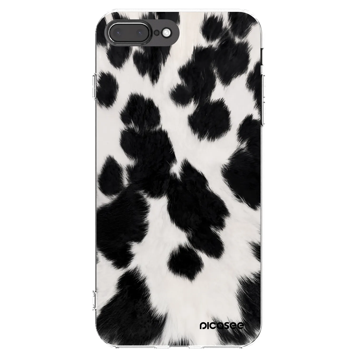 Picasee silikonový průhledný obal pro Apple iPhone 8 Plus - Black Moo