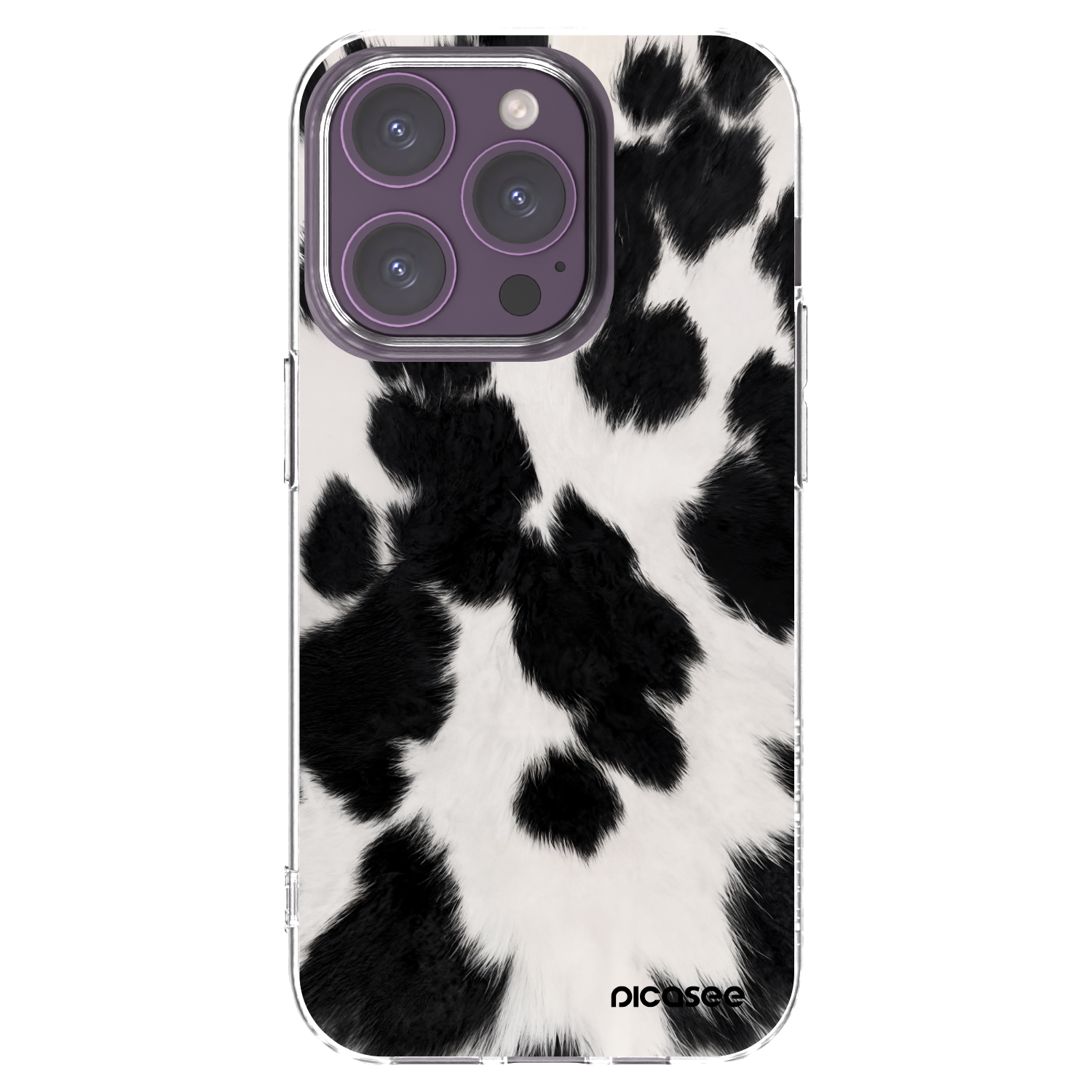 Picasee silikonový průhledný obal pro Apple iPhone 14 Pro - Black Moo