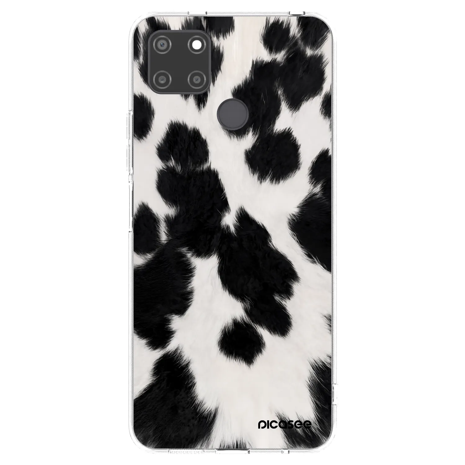 Picasee silikonový průhledný obal pro Realme C21Y - Black Moo