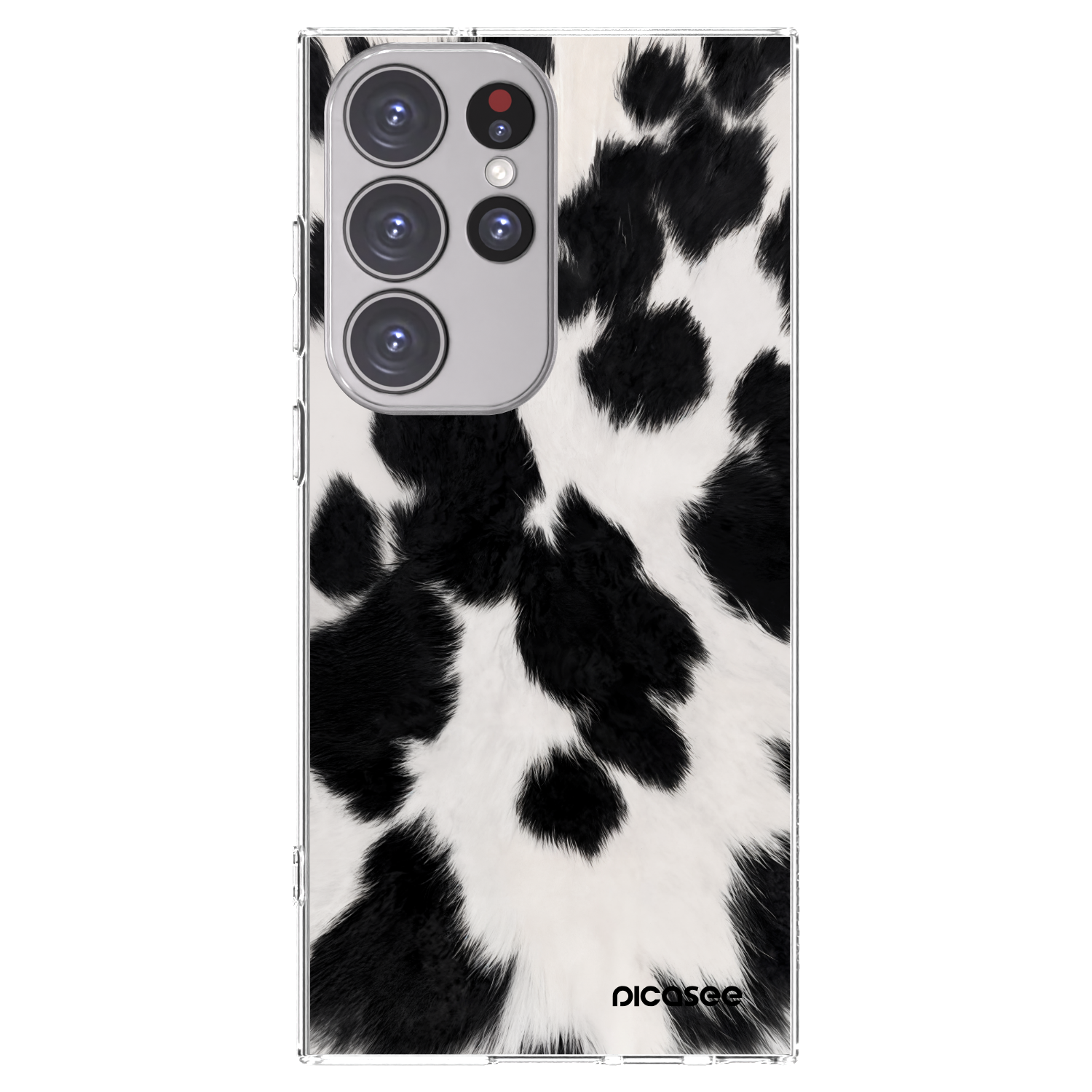 Picasee silikonový průhledný obal pro Samsung Galaxy S23 Ultra 5G - Black Moo