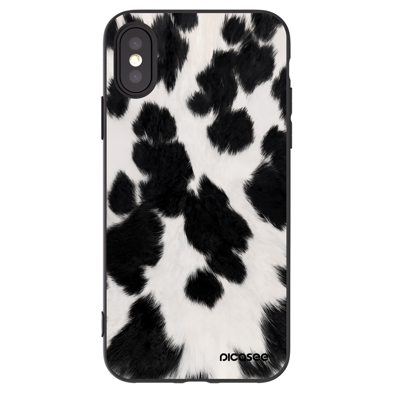 Picasee silikonový černý obal pro Apple iPhone X/XS - Black Moo