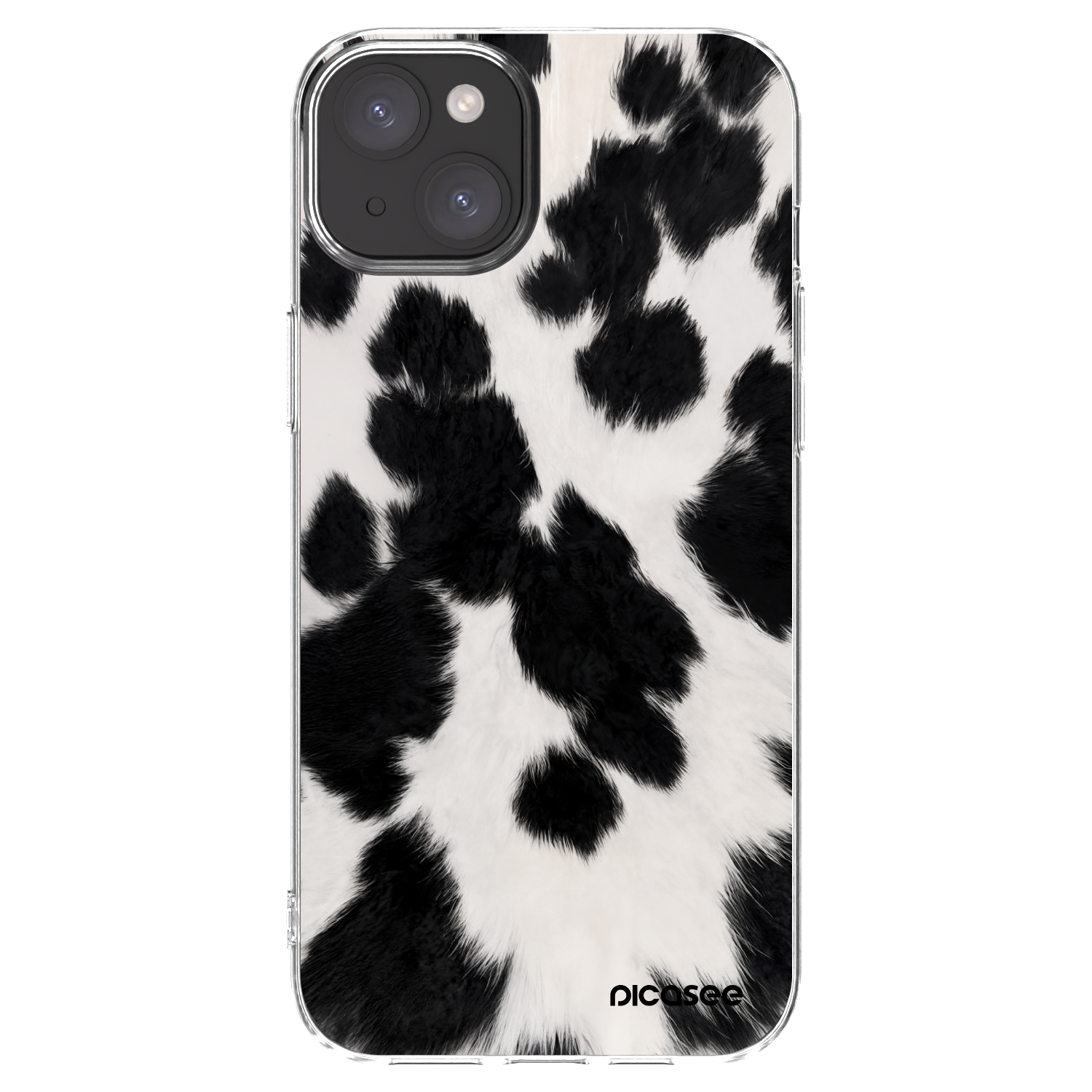 Picasee silikonový průhledný obal pro Apple iPhone 15 Plus - Black Moo