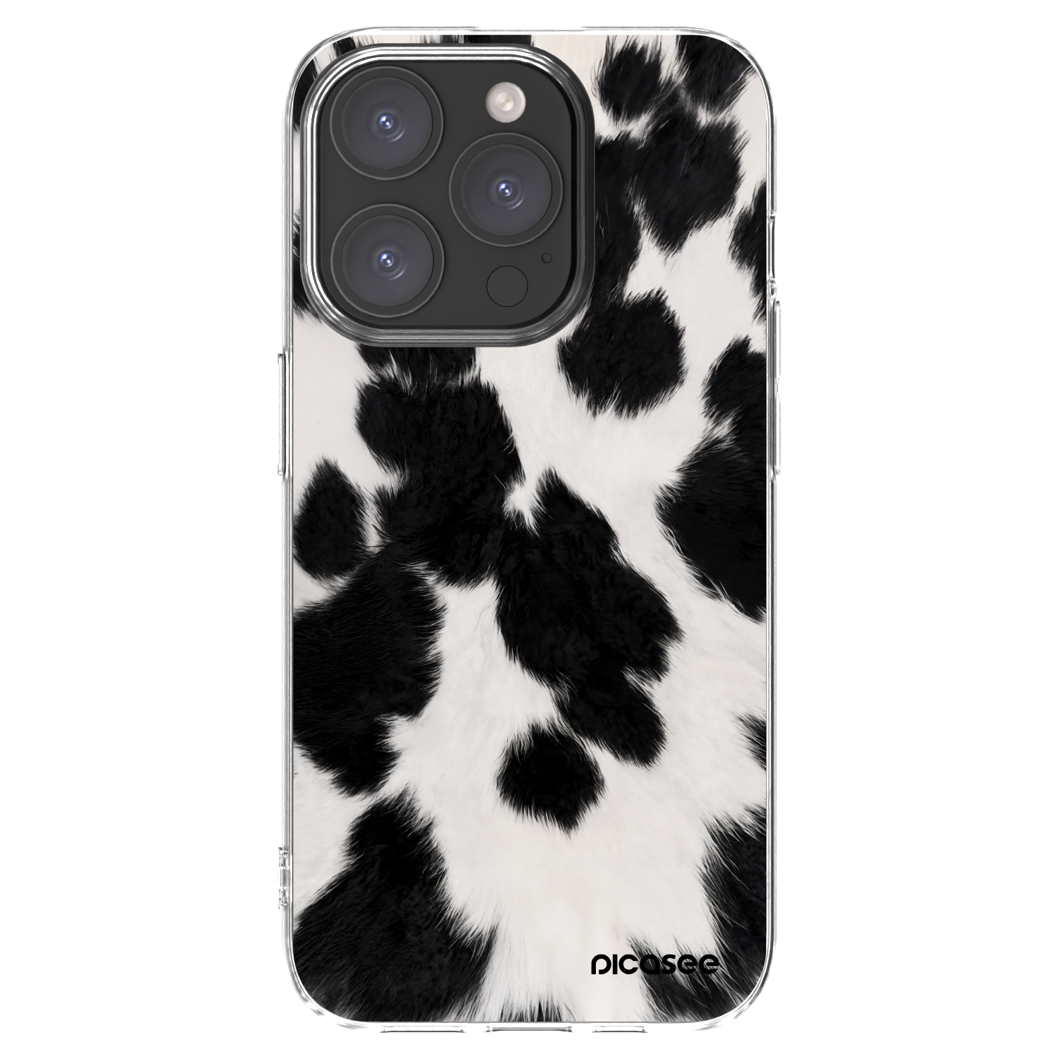 Picasee silikonový průhledný obal pro Apple iPhone 15 Pro - Black Moo