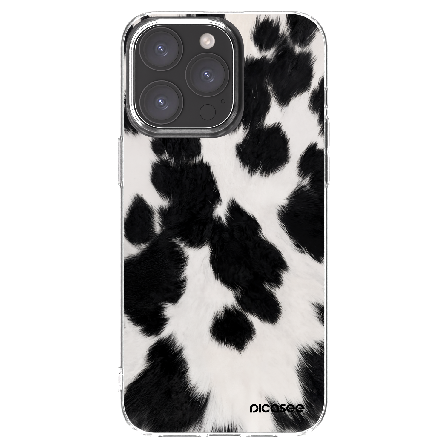 Picasee silikonový průhledný obal pro Apple iPhone 15 Pro Max - Black Moo