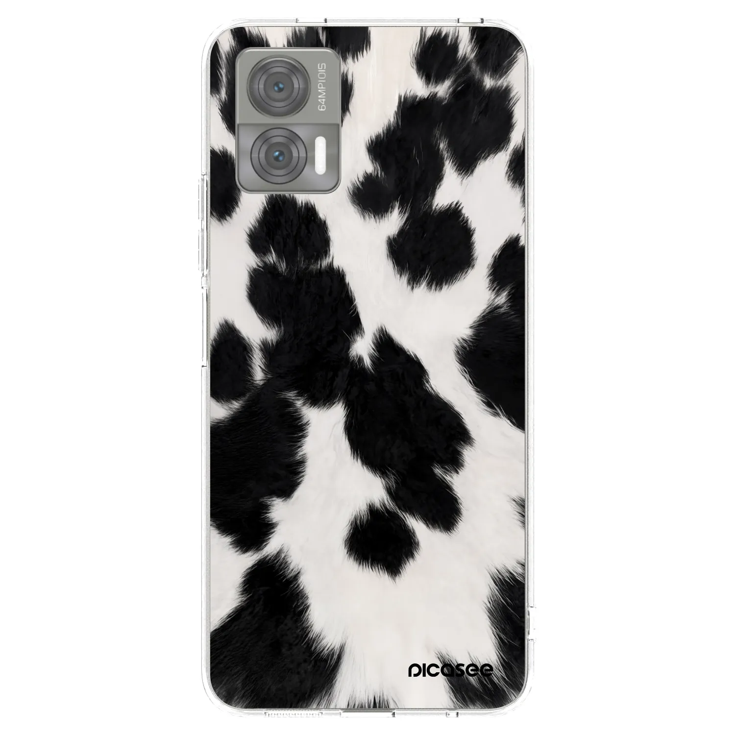 Picasee silikonový průhledný obal pro Motorola Edge 30 Neo - Black Moo