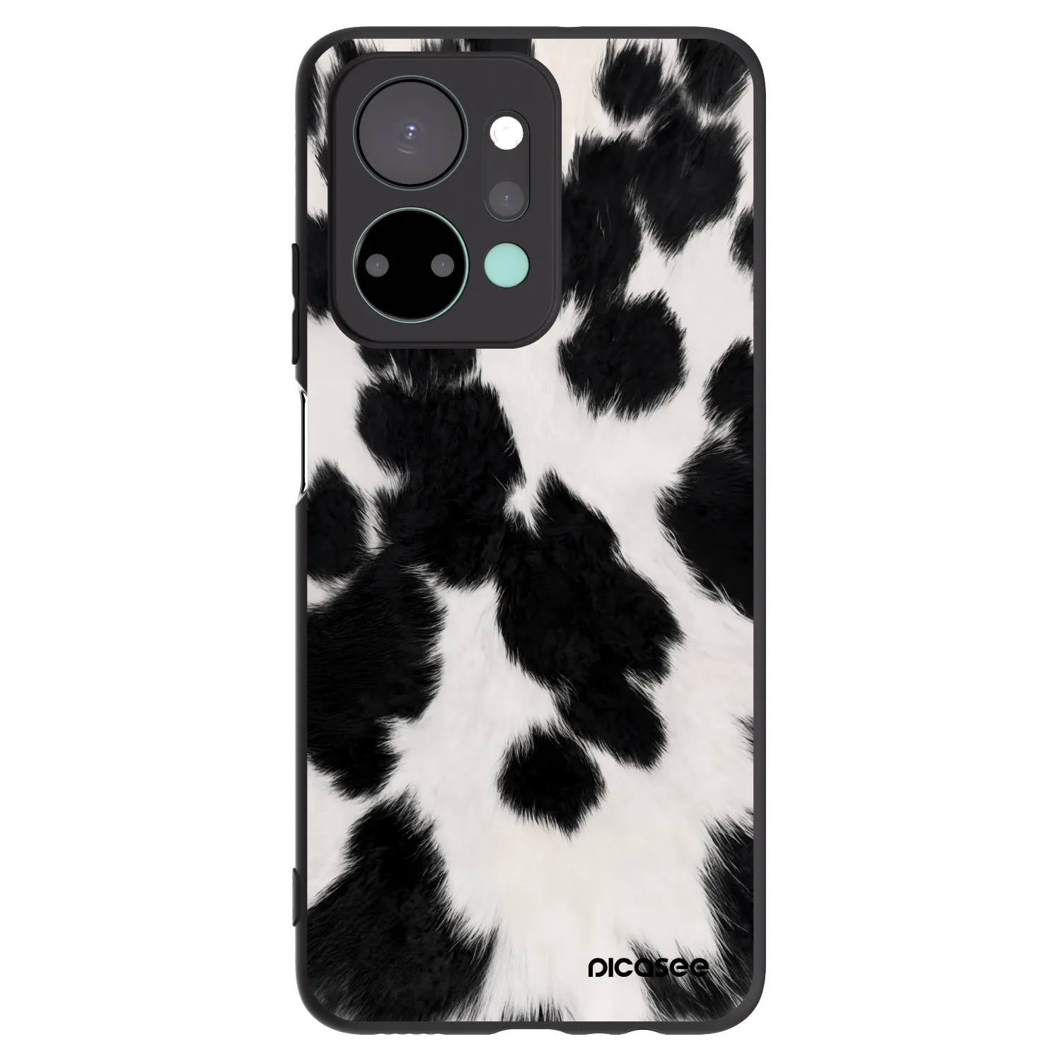 Picasee silikonový černý obal pro Honor X7a - Black Moo