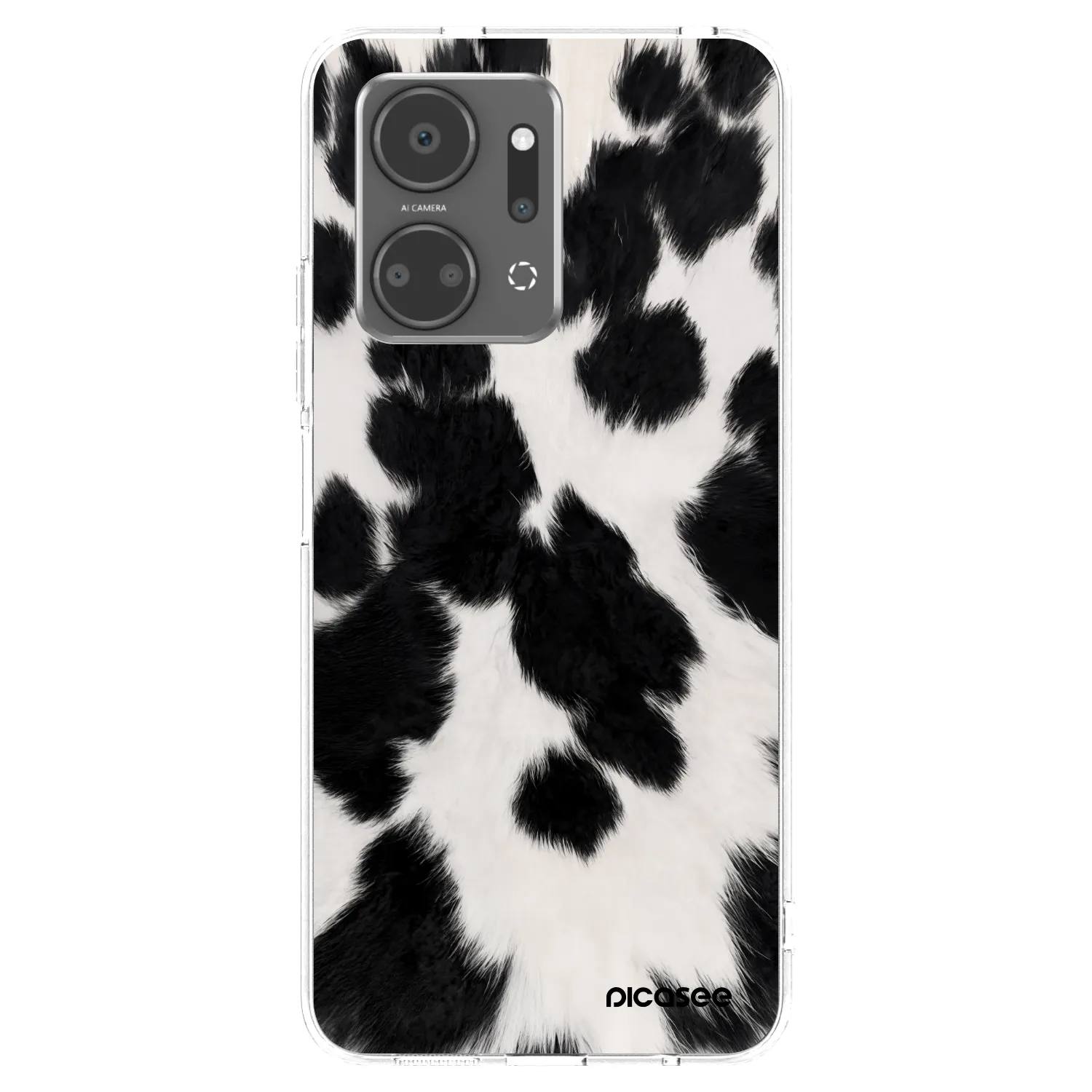Picasee silikonový průhledný obal pro Honor X7a - Black Moo