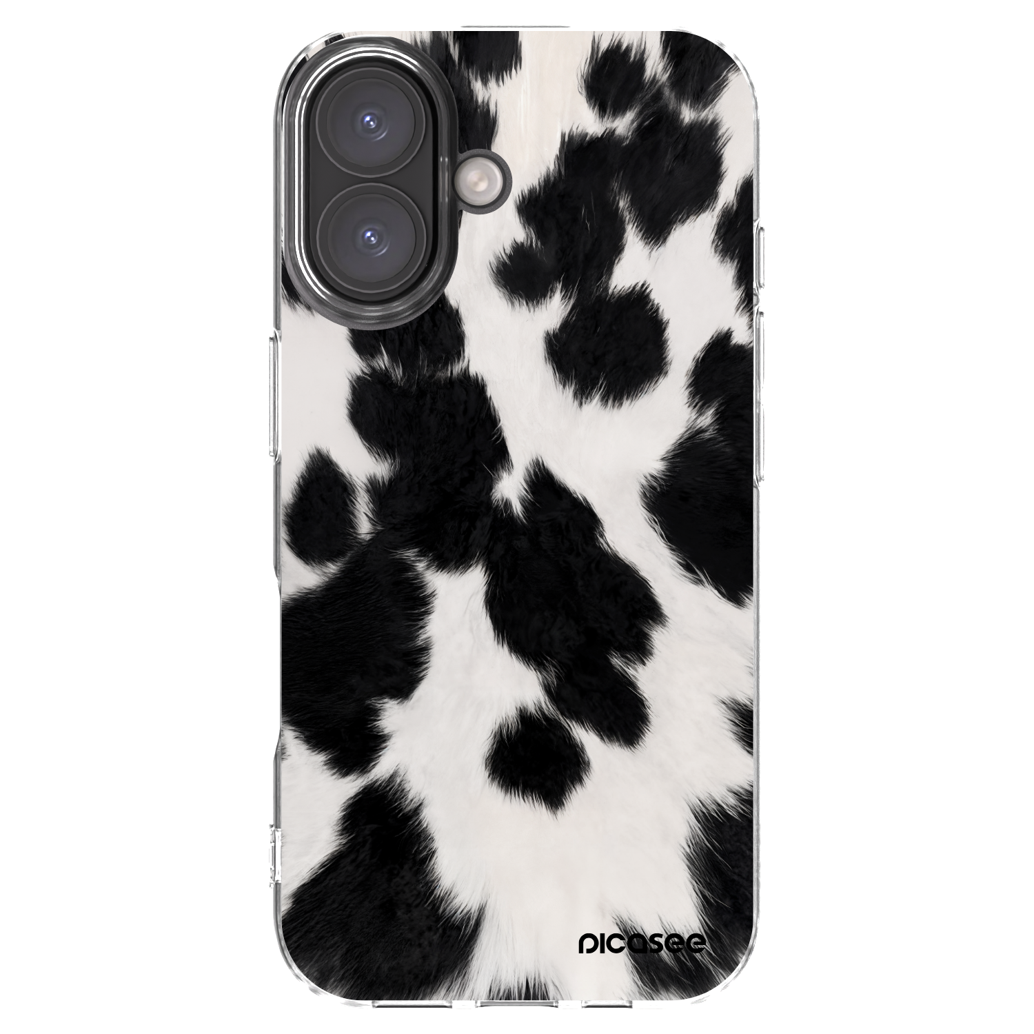 Picasee silikonový průhledný obal pro Apple iPhone 16 - Black Moo