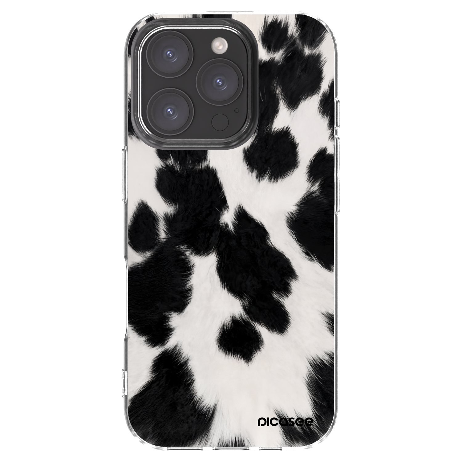 Picasee silikonový průhledný obal pro Apple iPhone 16 Pro - Black Moo