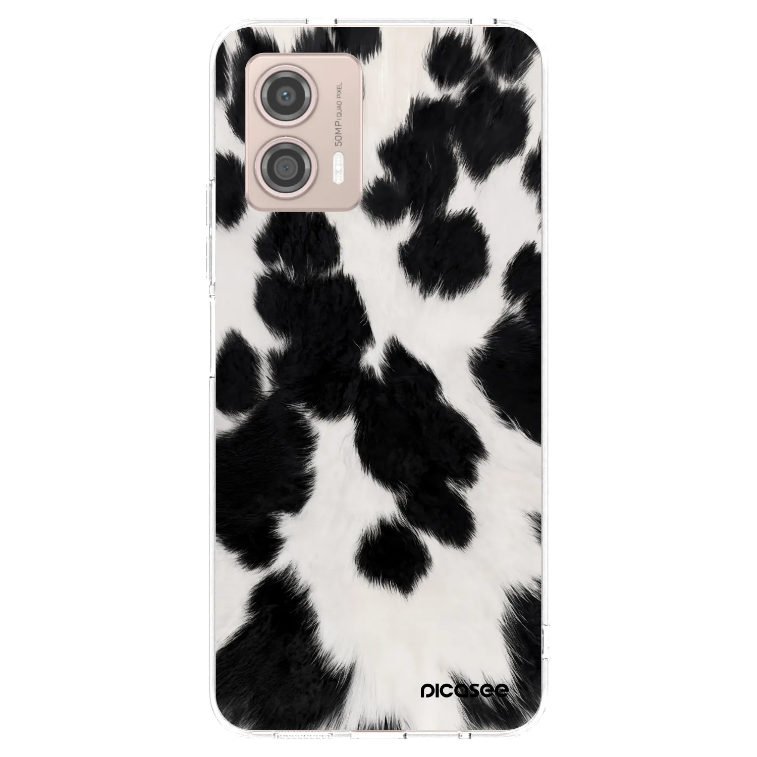 Picasee silikonový průhledný obal pro Motorola Moto G53 5G - Black Moo