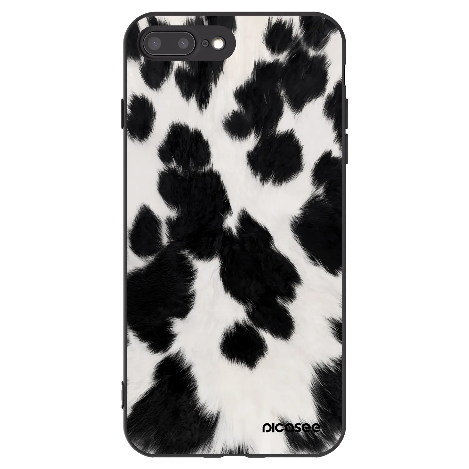 Picasee silikonový černý obal pro Apple iPhone 8 Plus - Black Moo