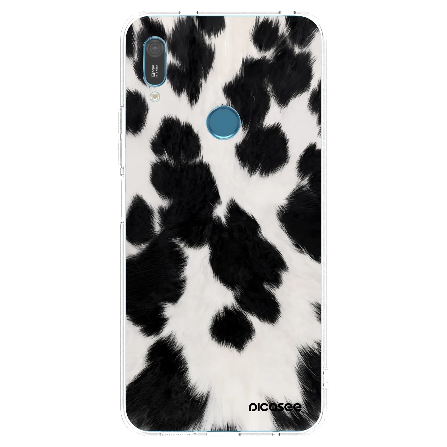 Picasee silikonový průhledný obal pro Huawei Y6 2019 - Black Moo