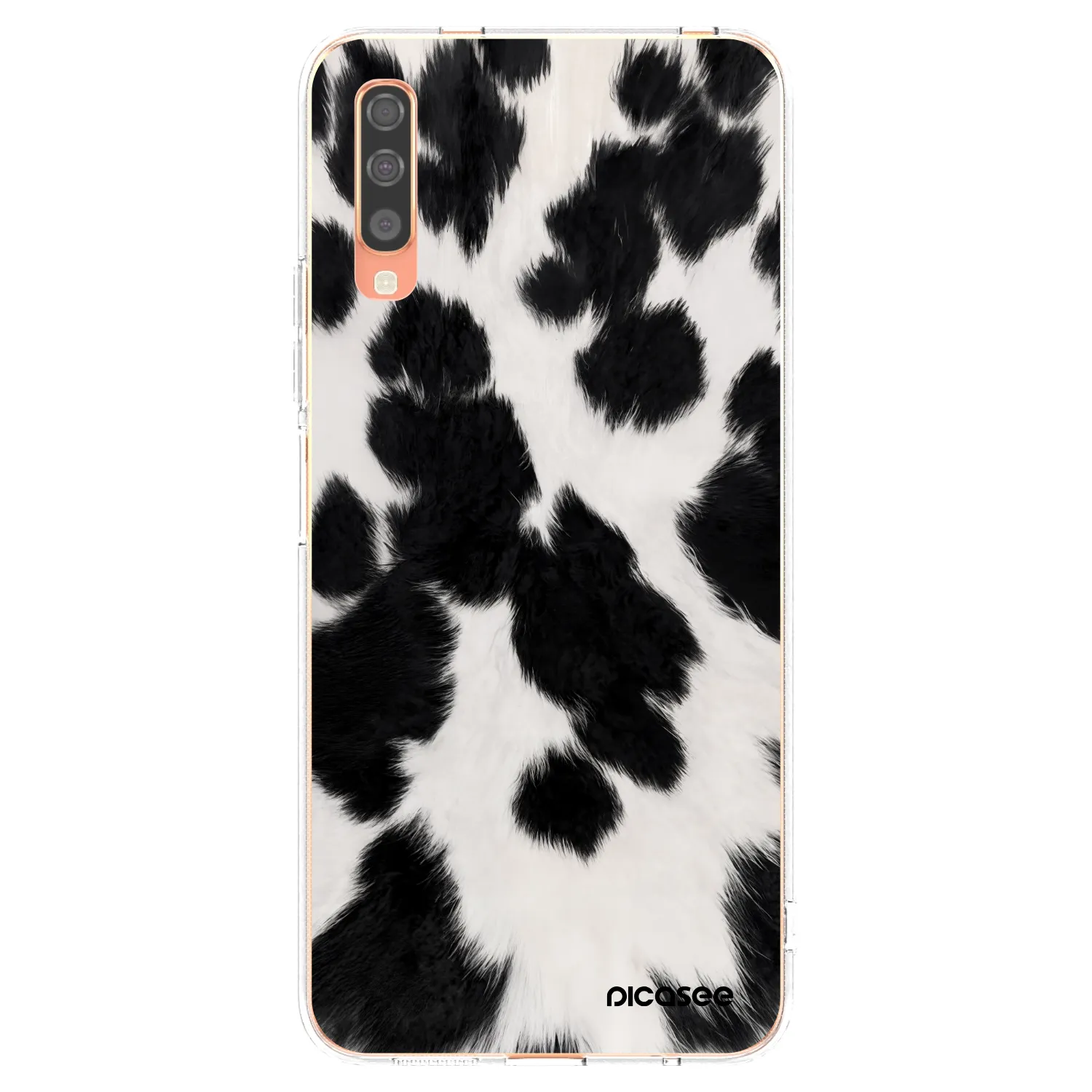 Picasee silikonový průhledný obal pro Samsung Galaxy A70 A705F - Black Moo