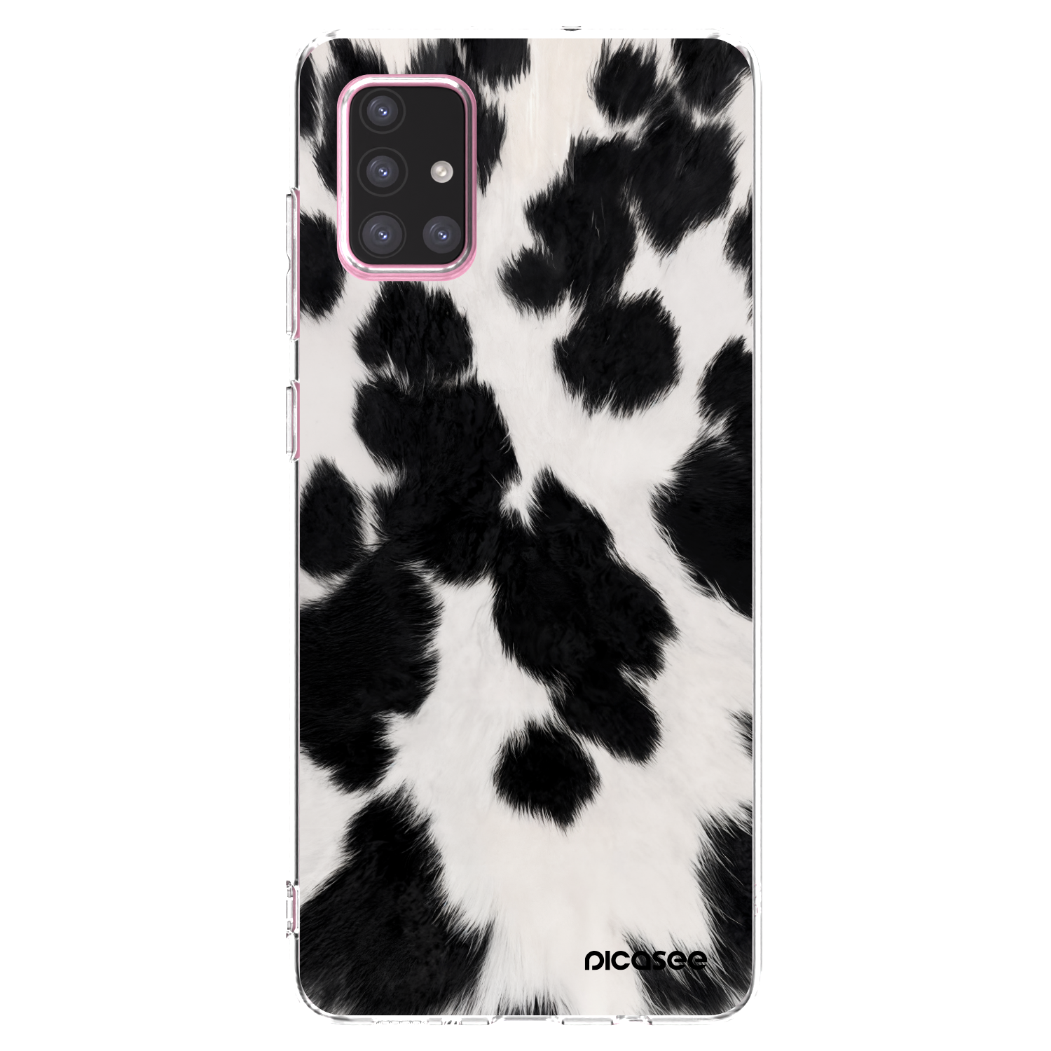 Picasee silikonový průhledný obal pro Samsung Galaxy A71 A715F - Black Moo