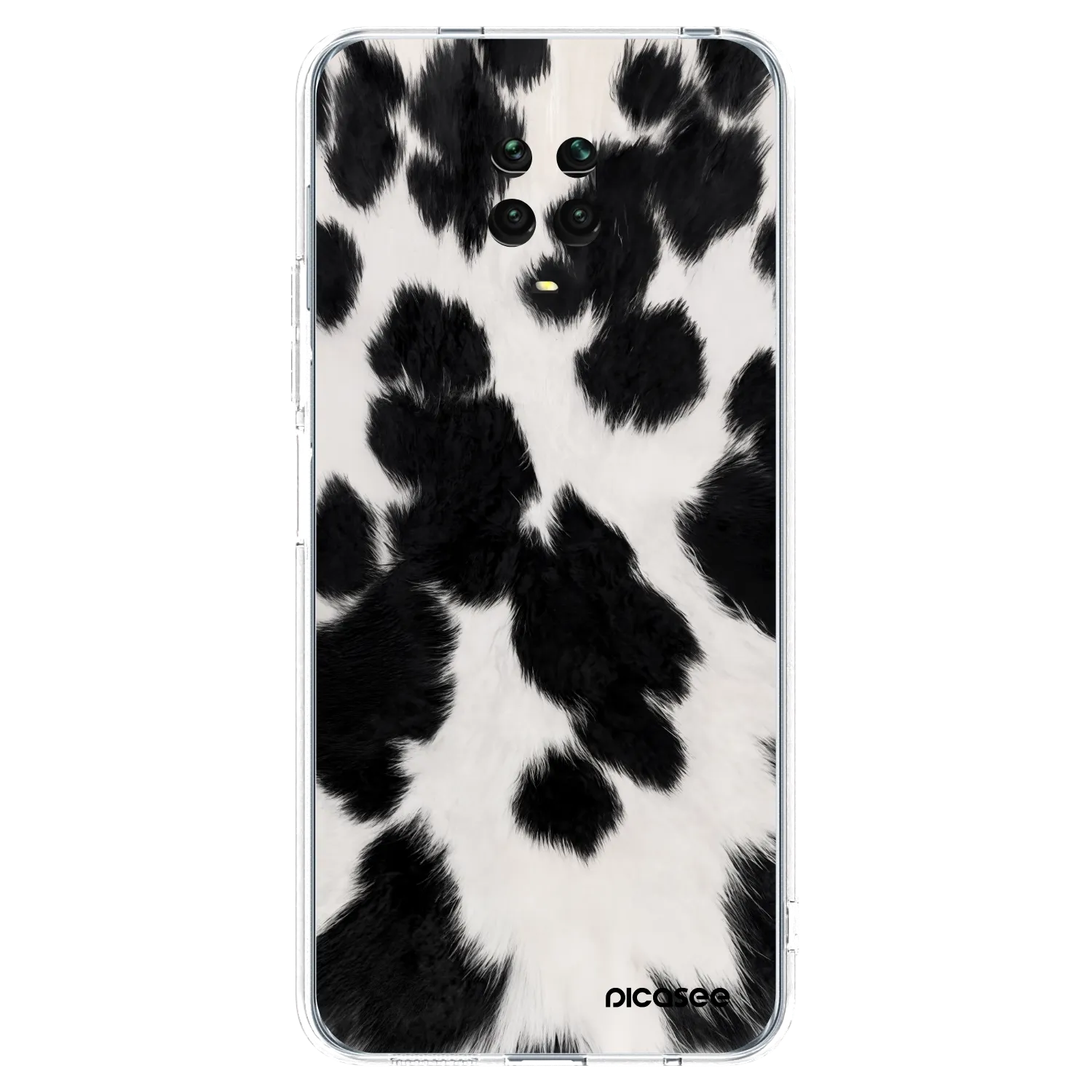 Picasee silikonový průhledný obal pro Xiaomi Redmi Note 9S - Black Moo
