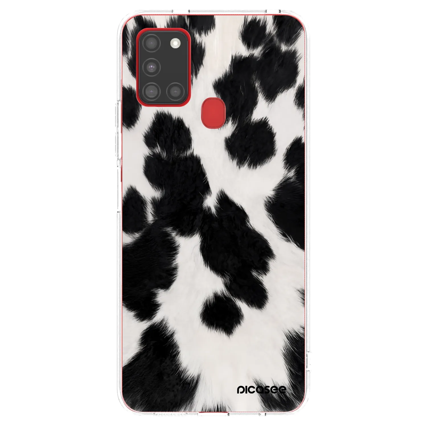 Picasee silikonový průhledný obal pro Samsung Galaxy A21s - Black Moo
