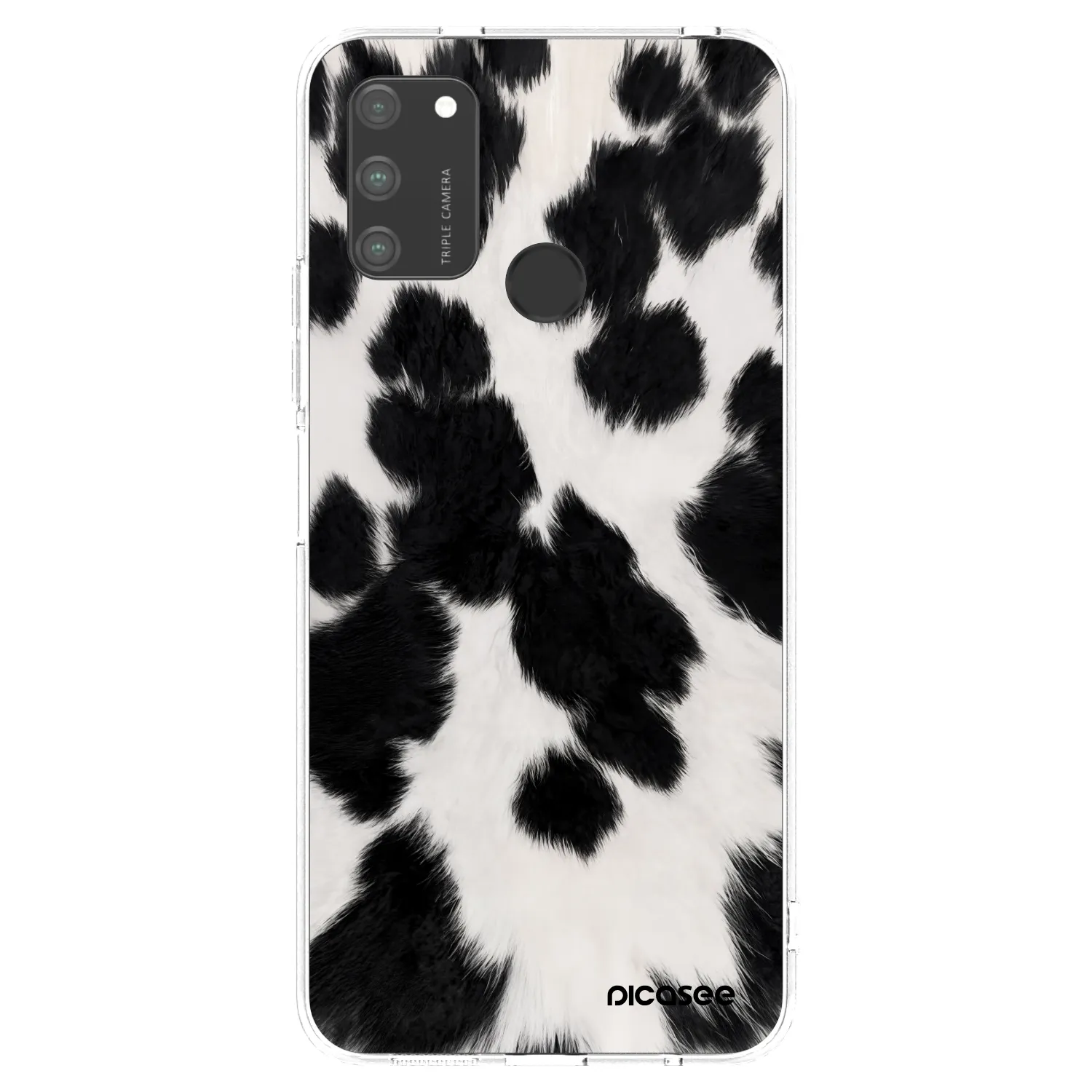 Picasee silikonový průhledný obal pro Honor 9A - Black Moo