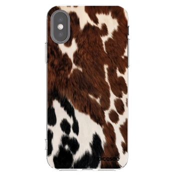 Picasee silikonový průhledný obal pro Apple iPhone X/XS - Rust
