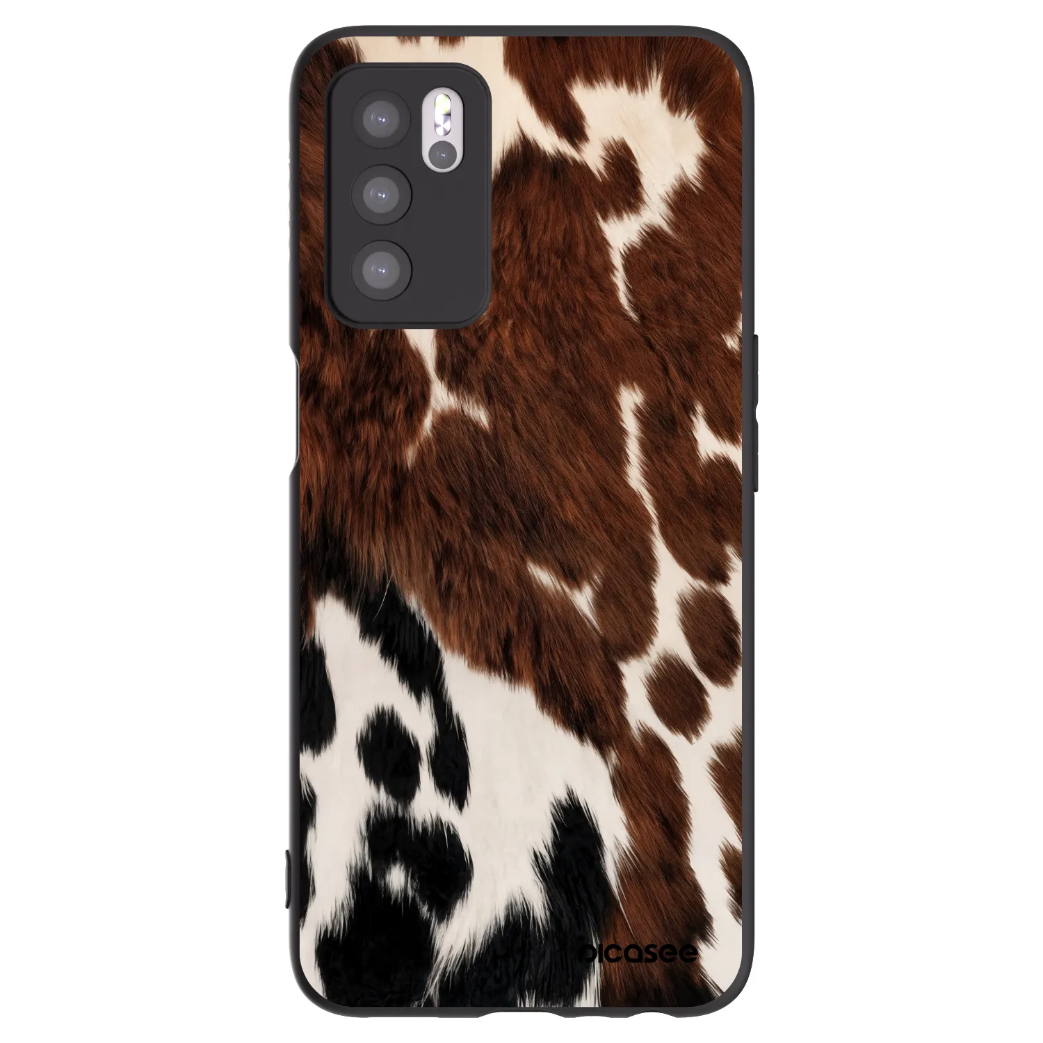 Picasee silikonový černý obal pro OPPO A16s - Rust