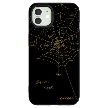 Picasee silikonový černý obal pro Apple iPhone 12 - Delicate danger