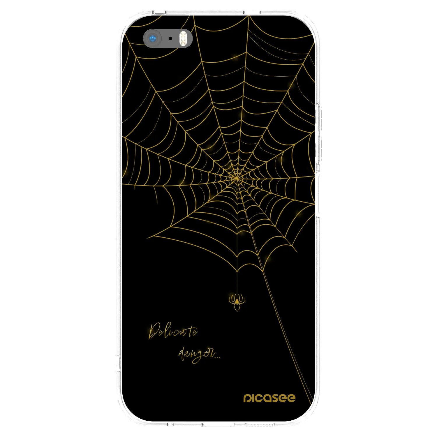 Picasee silikonový průhledný obal pro Apple iPhone 5/5S/SE - Delicate danger