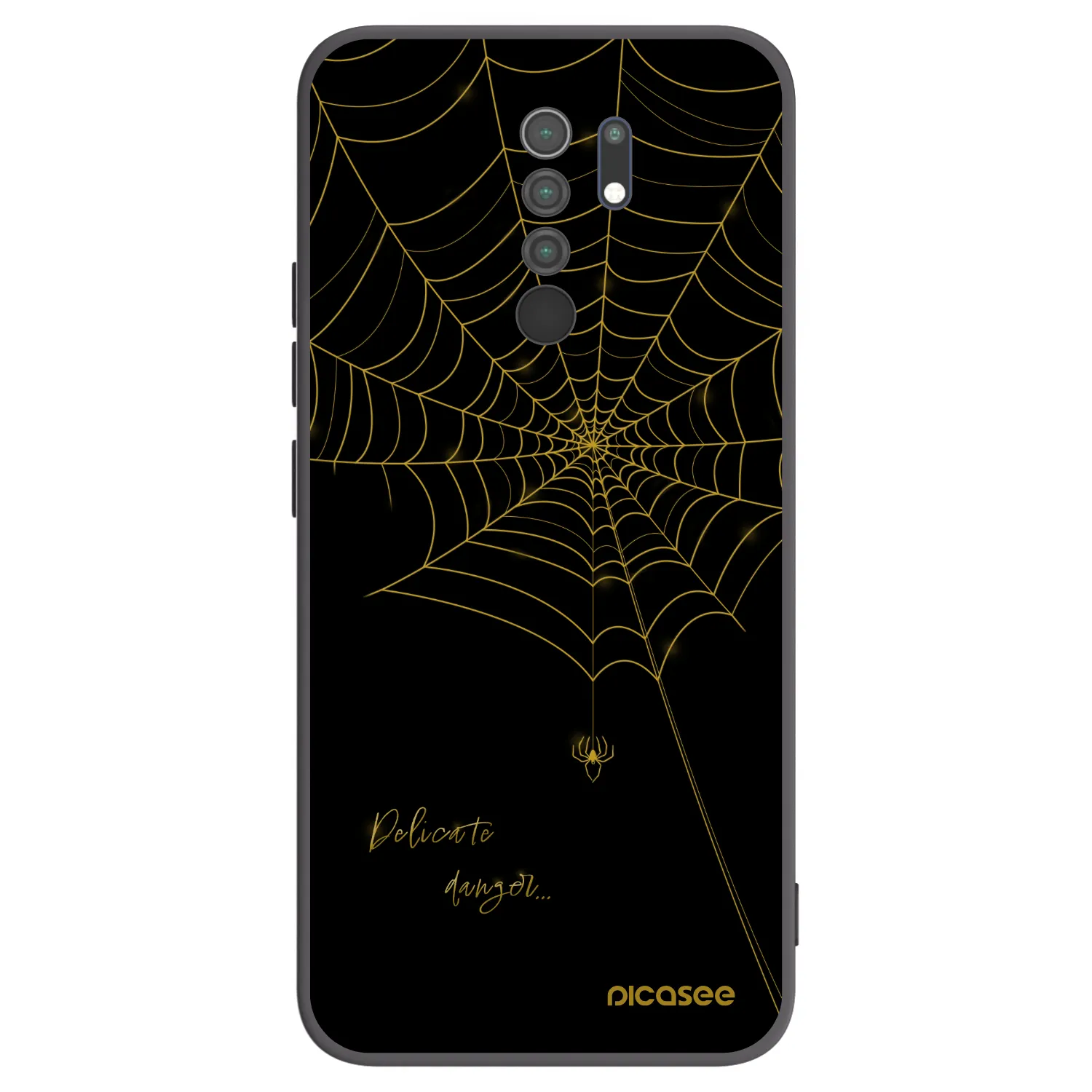 Picasee silikonový černý obal pro Xiaomi Redmi 9 - Delicate danger