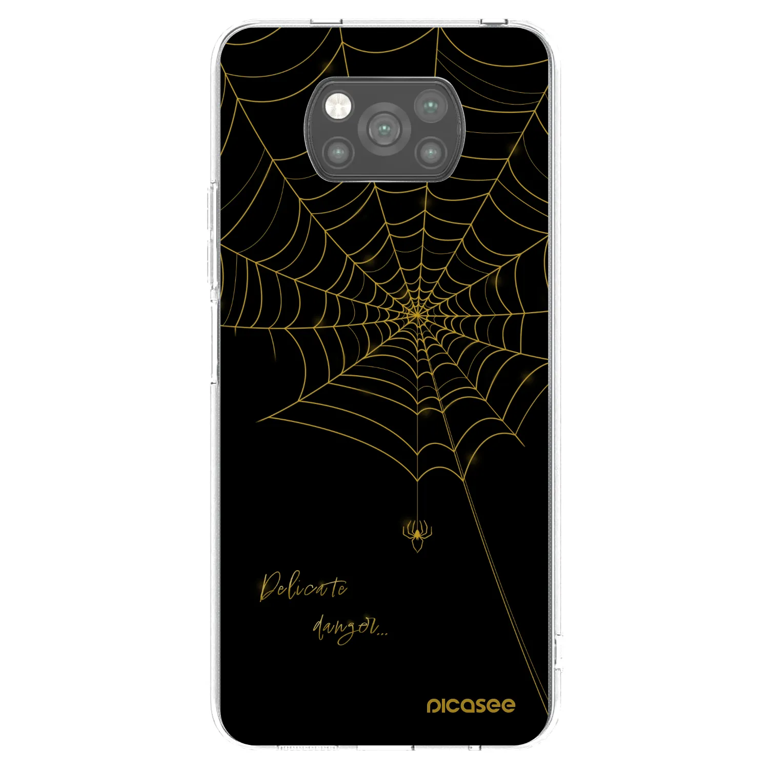 Picasee silikonový černý obal pro Xiaomi Poco X3 - Delicate danger