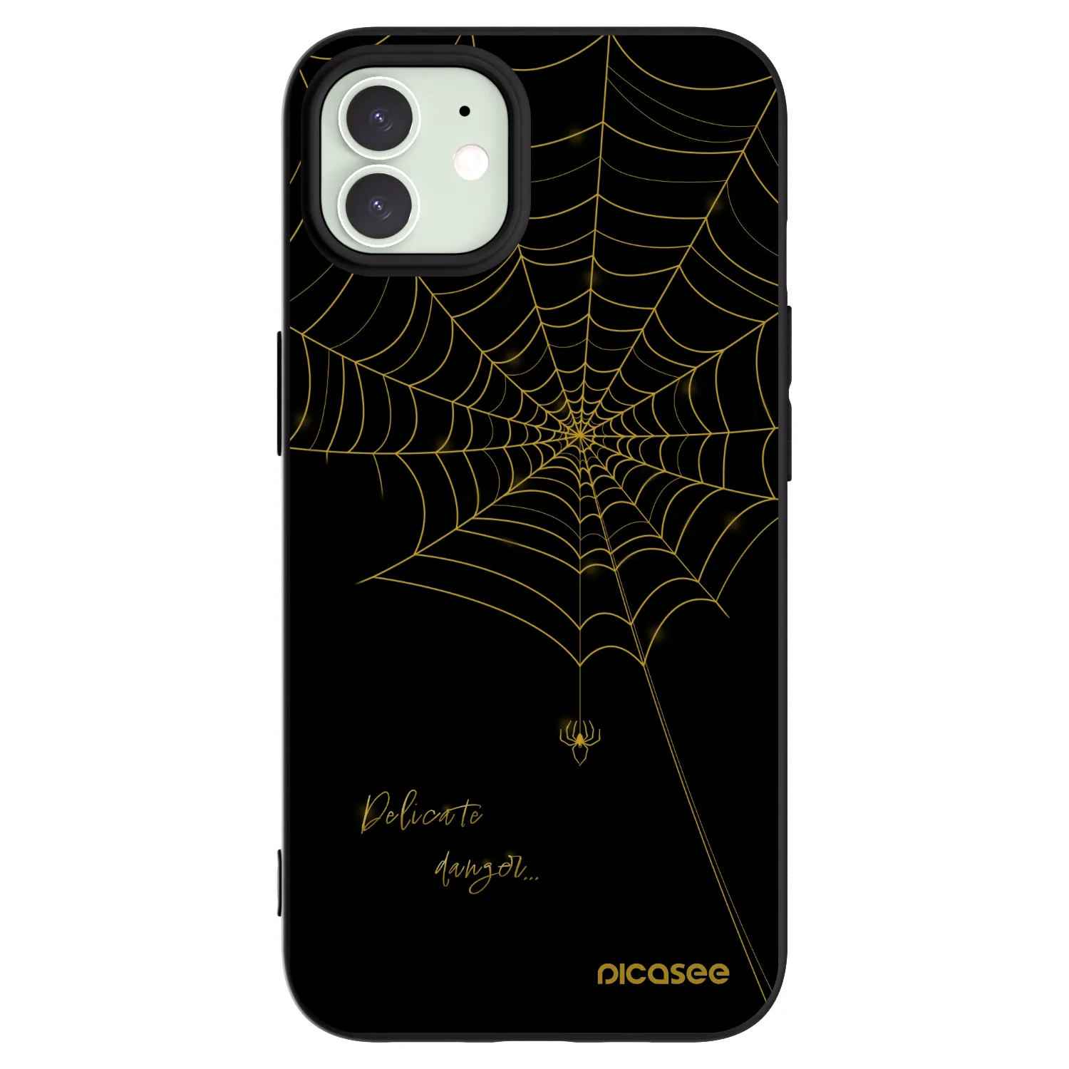 Picasee silikonový černý obal pro Apple iPhone 12 - Delicate danger