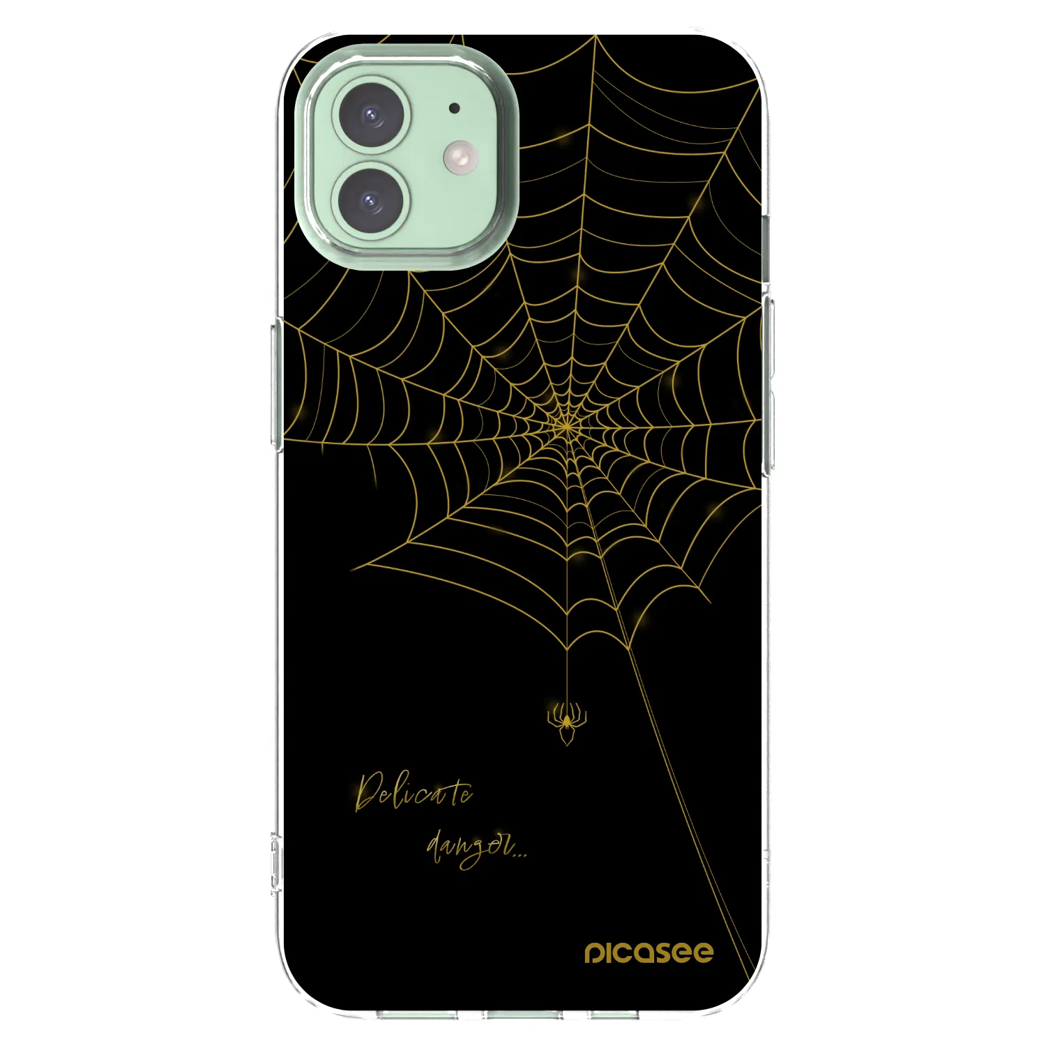 Picasee silikonový průhledný obal pro Apple iPhone 12 - Delicate danger