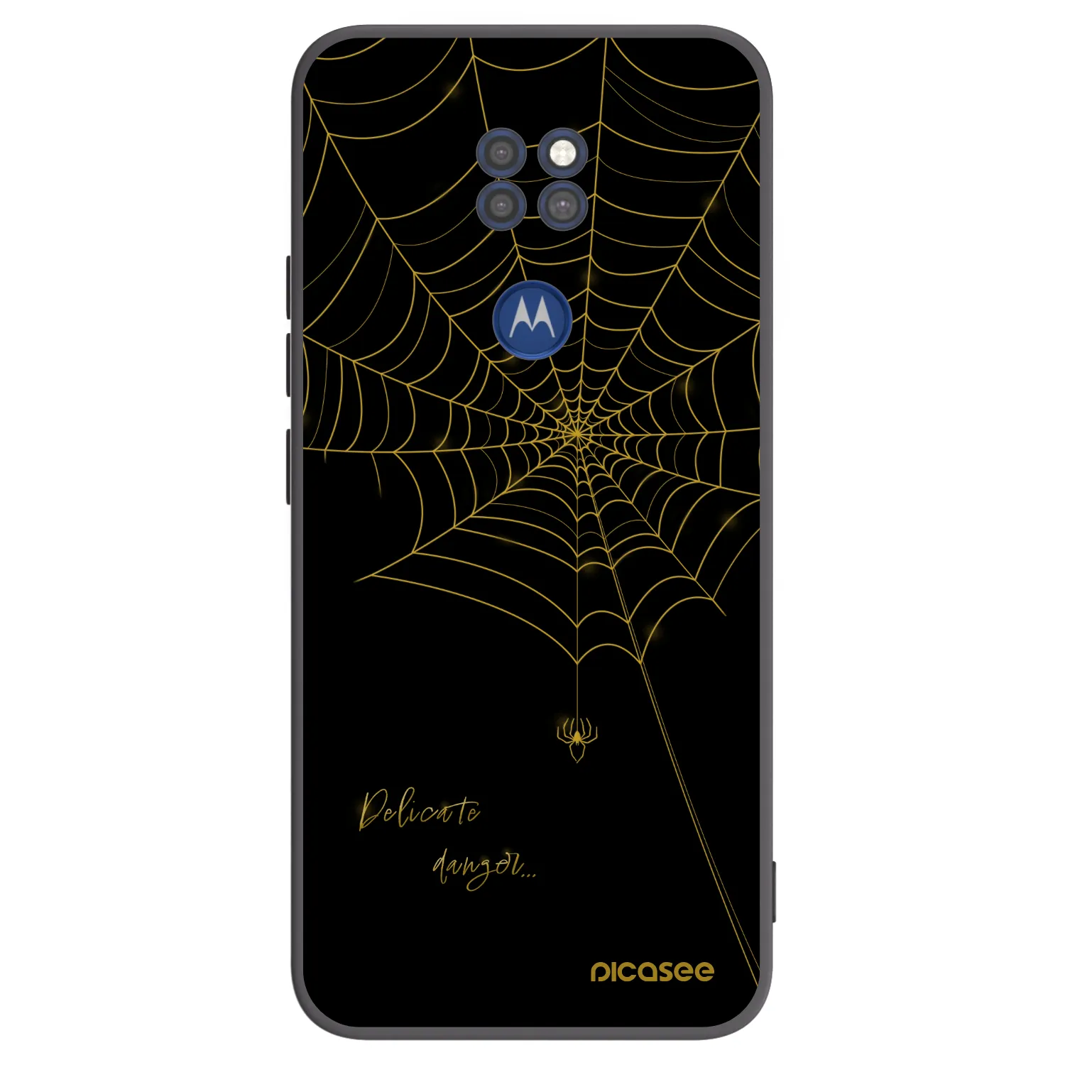 Picasee silikonový černý obal pro Motorola Moto G9 Play - Delicate danger