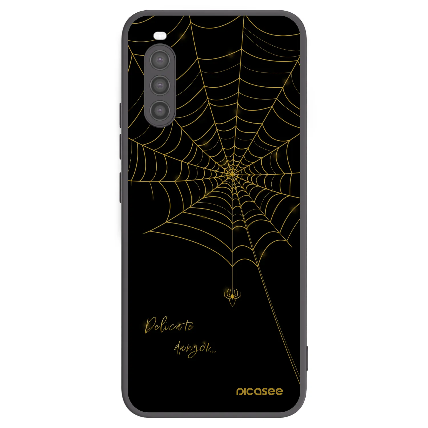 Picasee silikonový černý obal pro Sony Xperia 10 II - Delicate danger