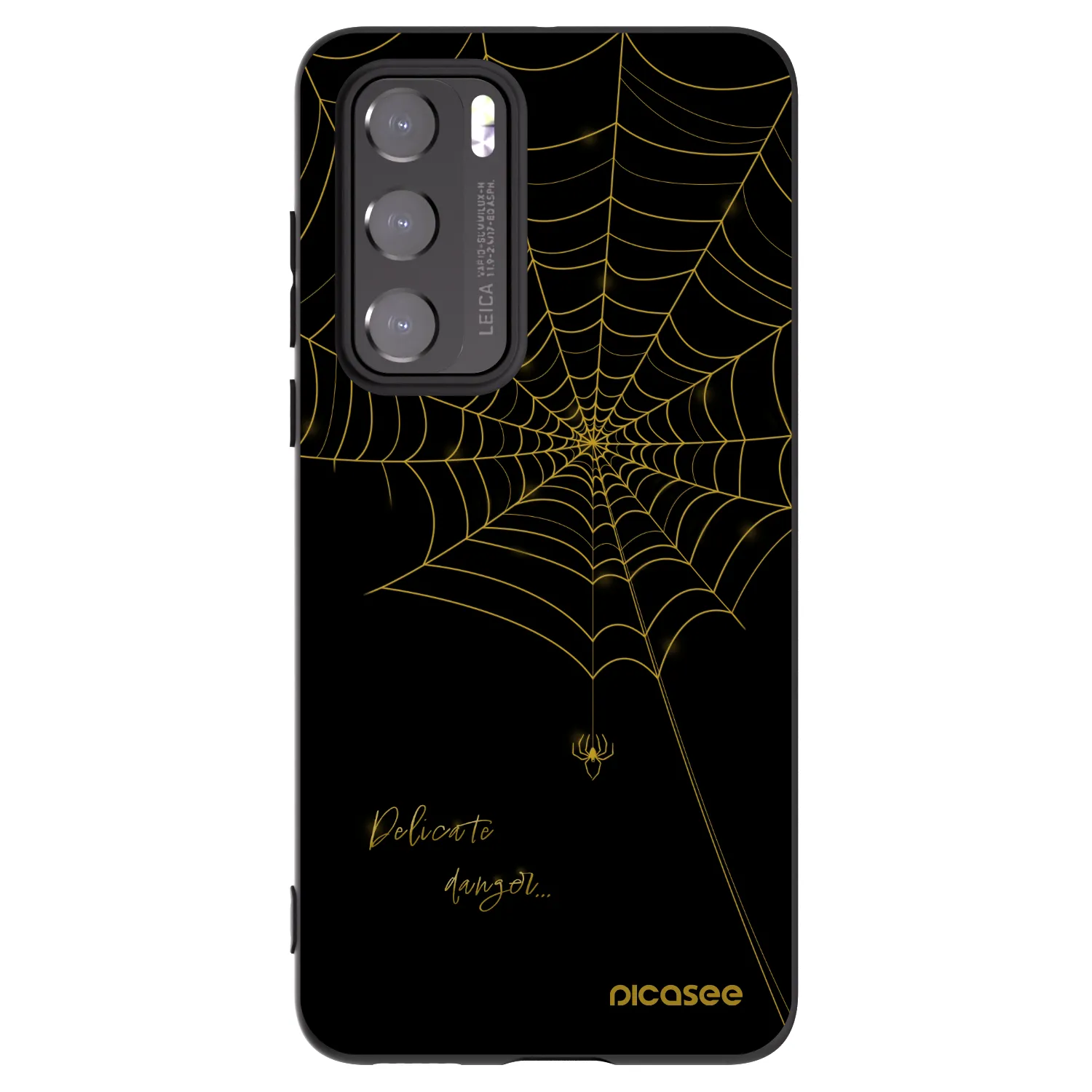 Picasee silikonový černý obal pro Huawei P40 - Delicate danger