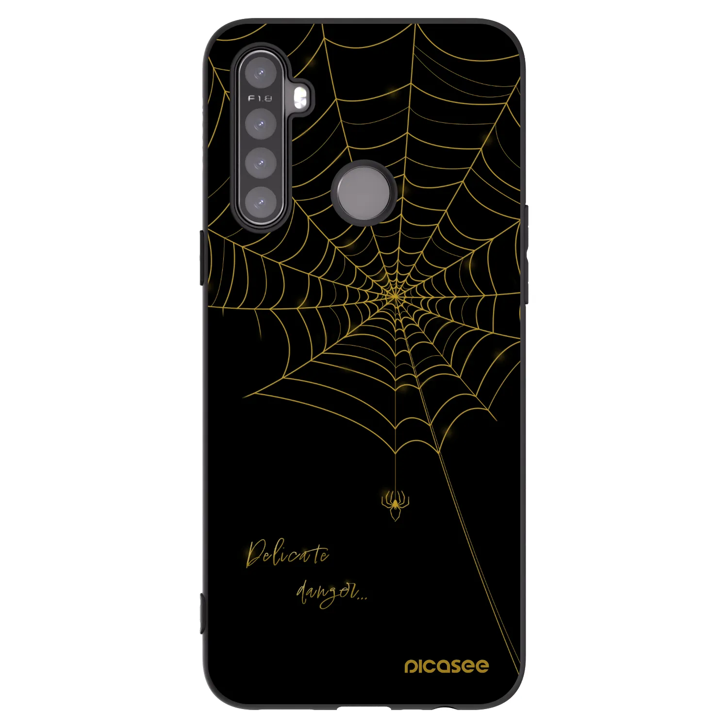 Picasee silikonový černý obal pro Realme 6i - Delicate danger