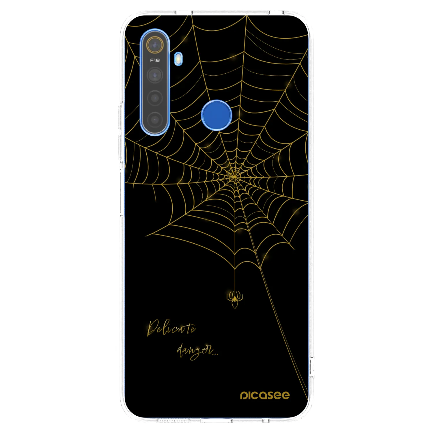 Picasee silikonový průhledný obal pro Realme 5 - Delicate danger
