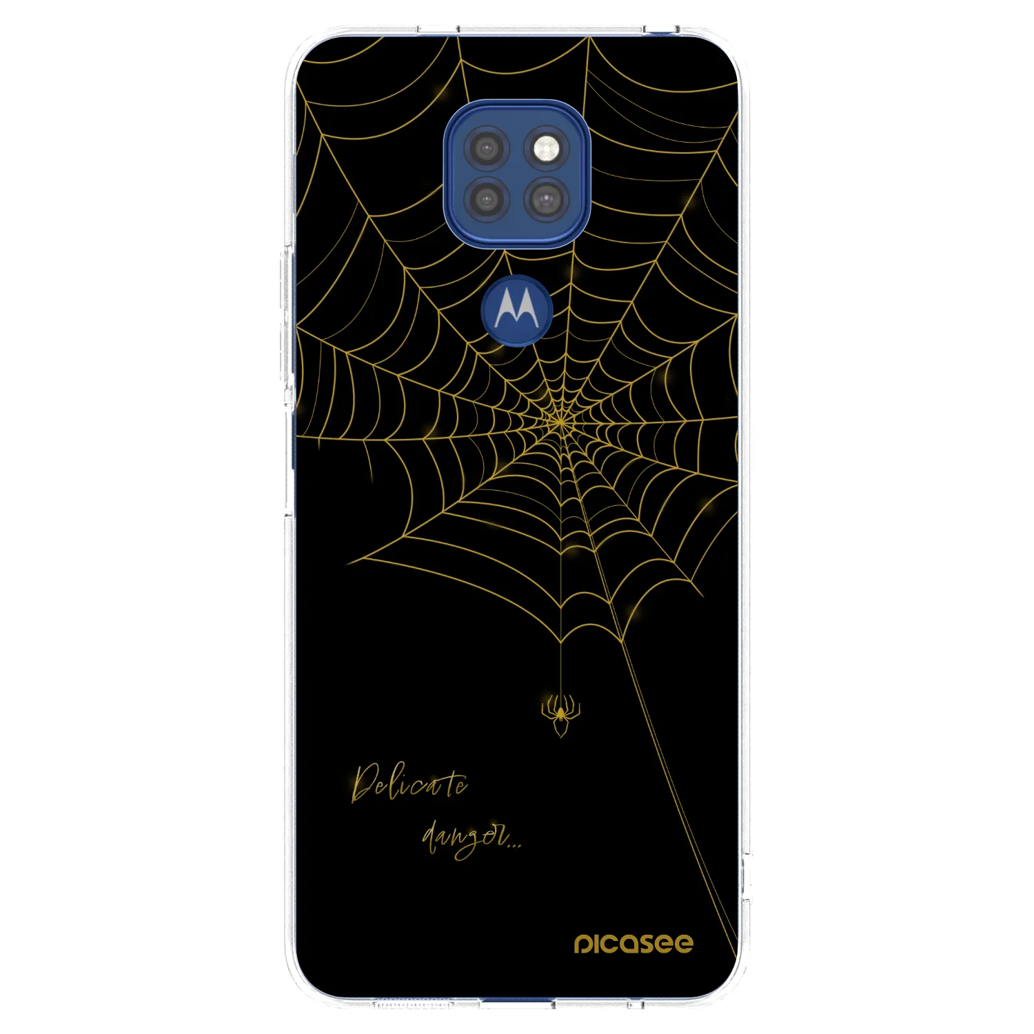 Picasee silikonový průhledný obal pro Motorola Moto G9 Play - Delicate danger