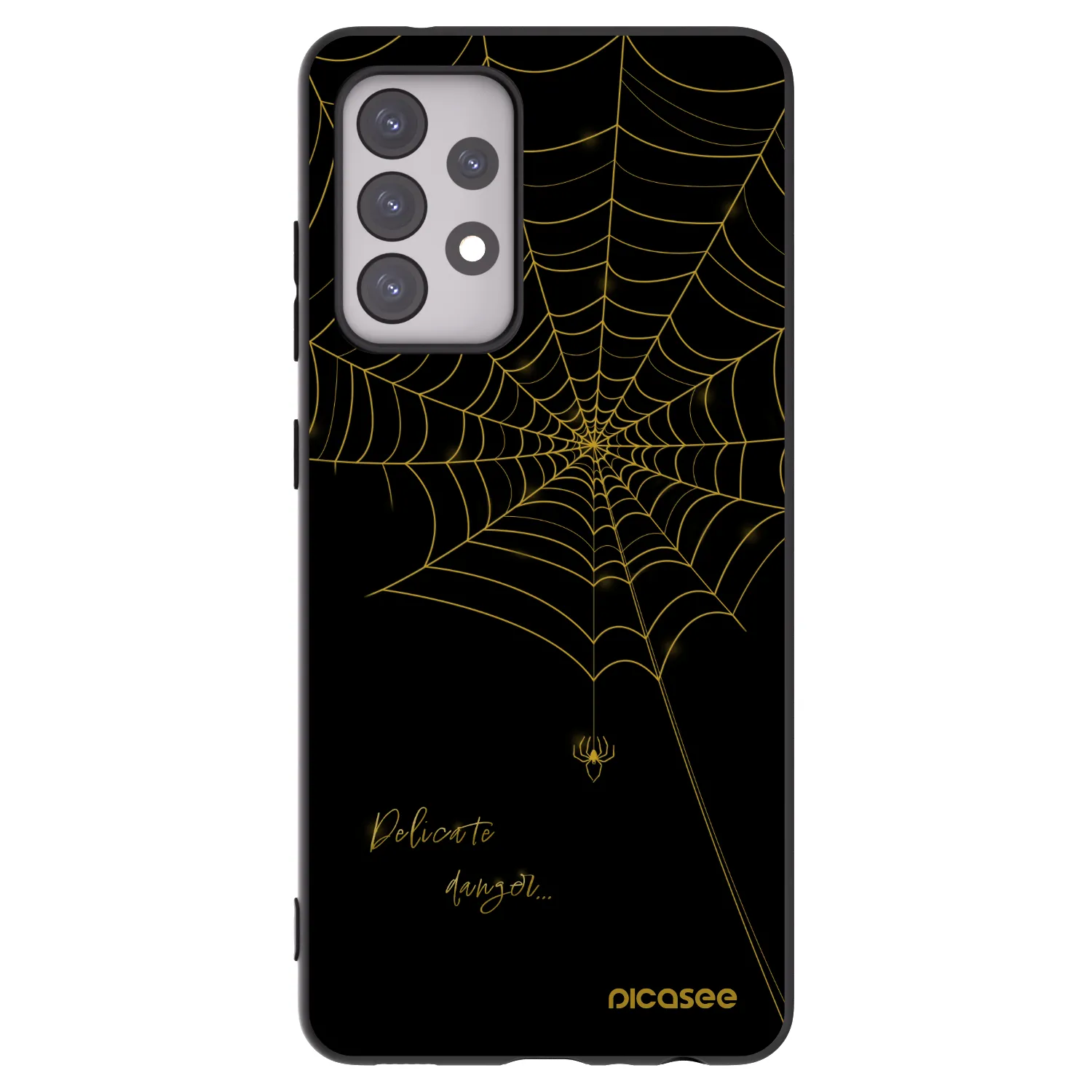 Picasee silikonový černý obal pro Samsung Galaxy A52 5G A525F - Delicate danger