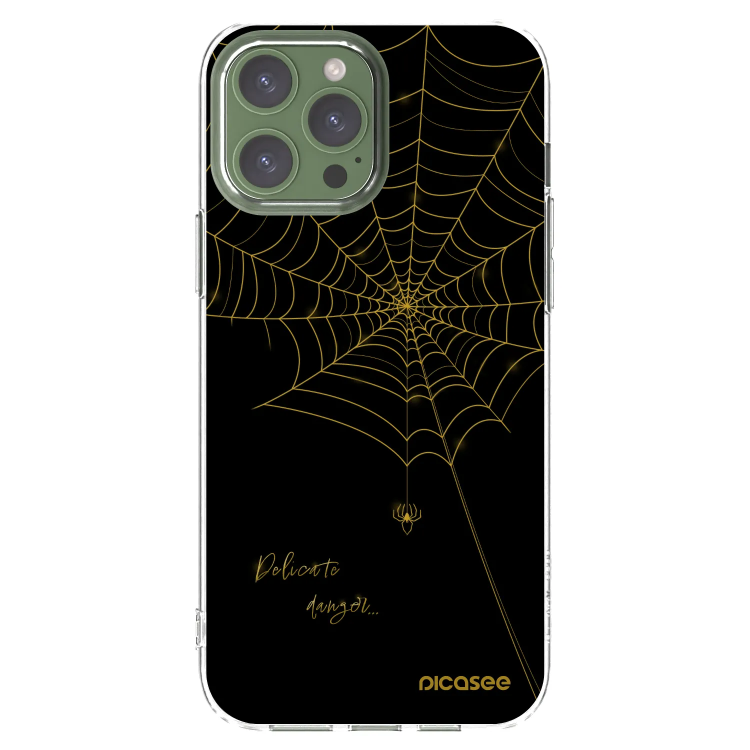 Picasee silikonový průhledný obal pro Apple iPhone 13 Pro Max - Delicate danger