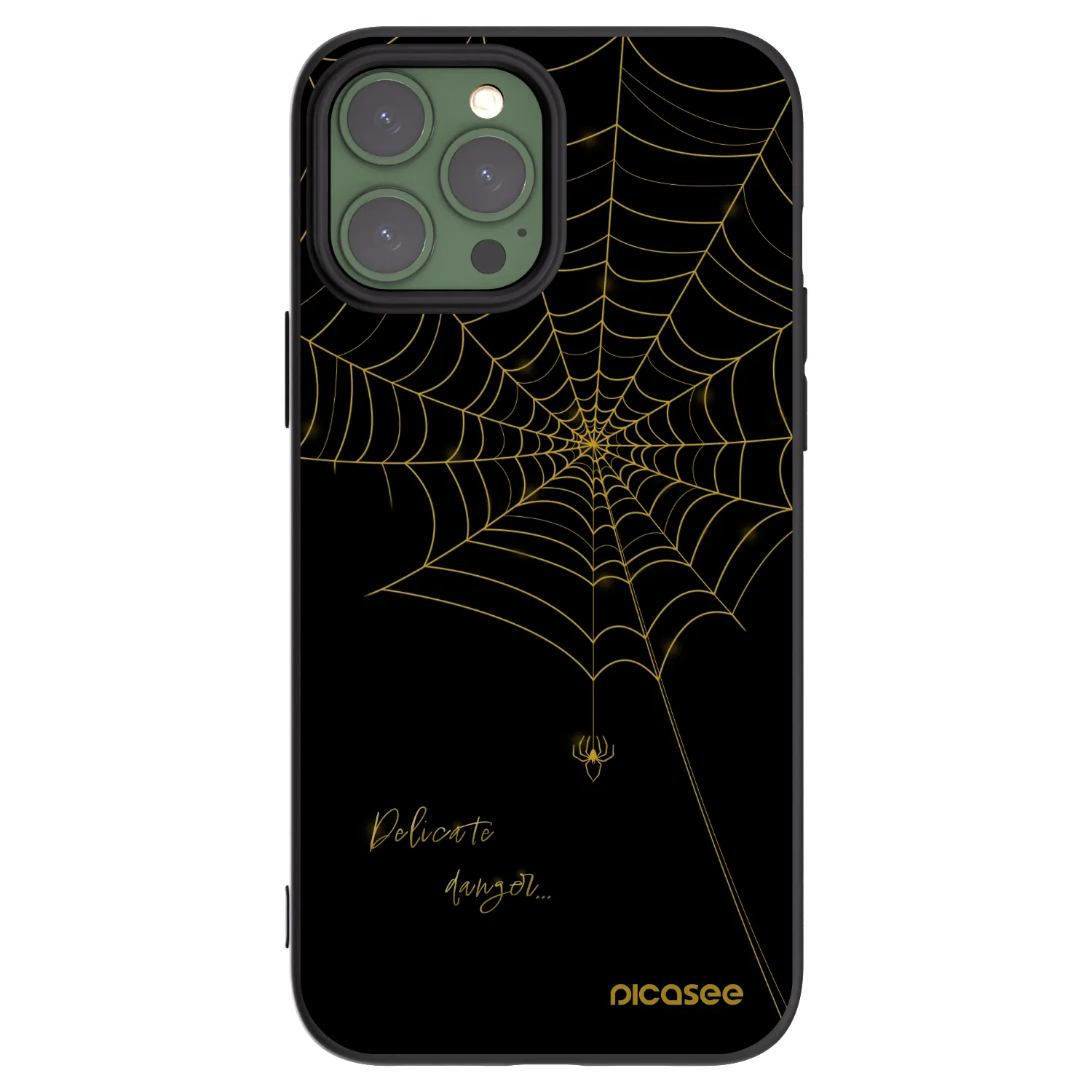 Picasee silikonový černý obal pro Apple iPhone 13 Pro Max - Delicate danger