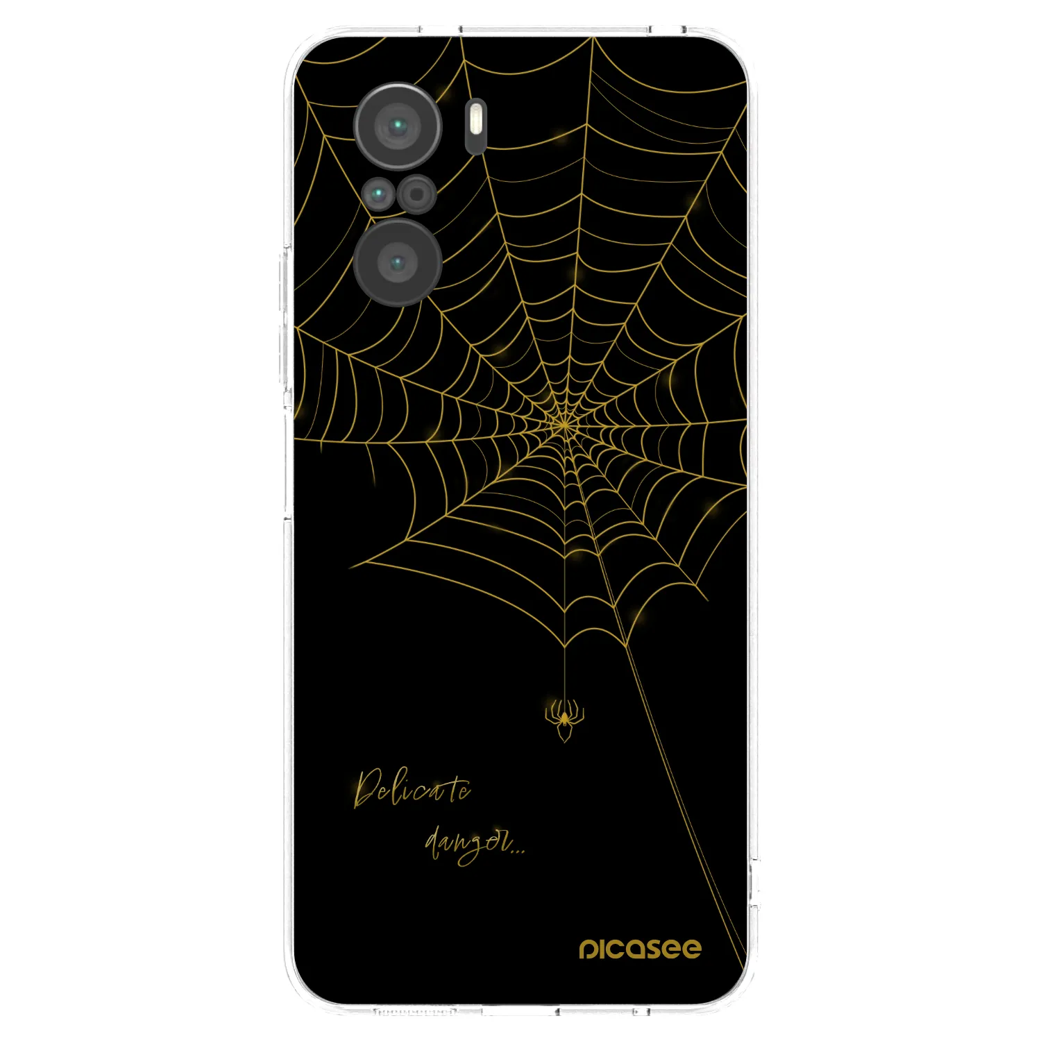 Picasee silikonový průhledný obal pro Xiaomi Poco F3 - Delicate danger