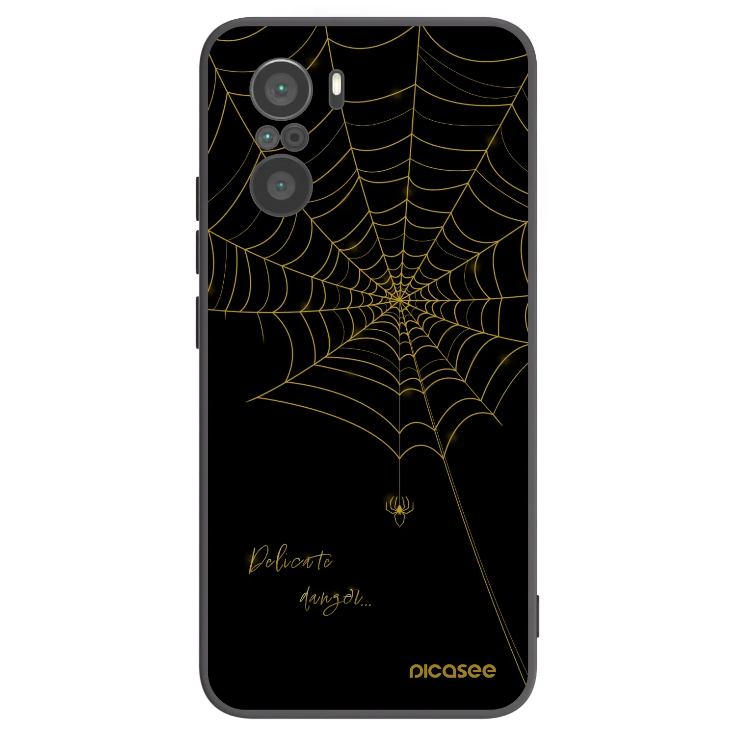 Picasee silikonový černý obal pro Xiaomi Poco F3 - Delicate danger