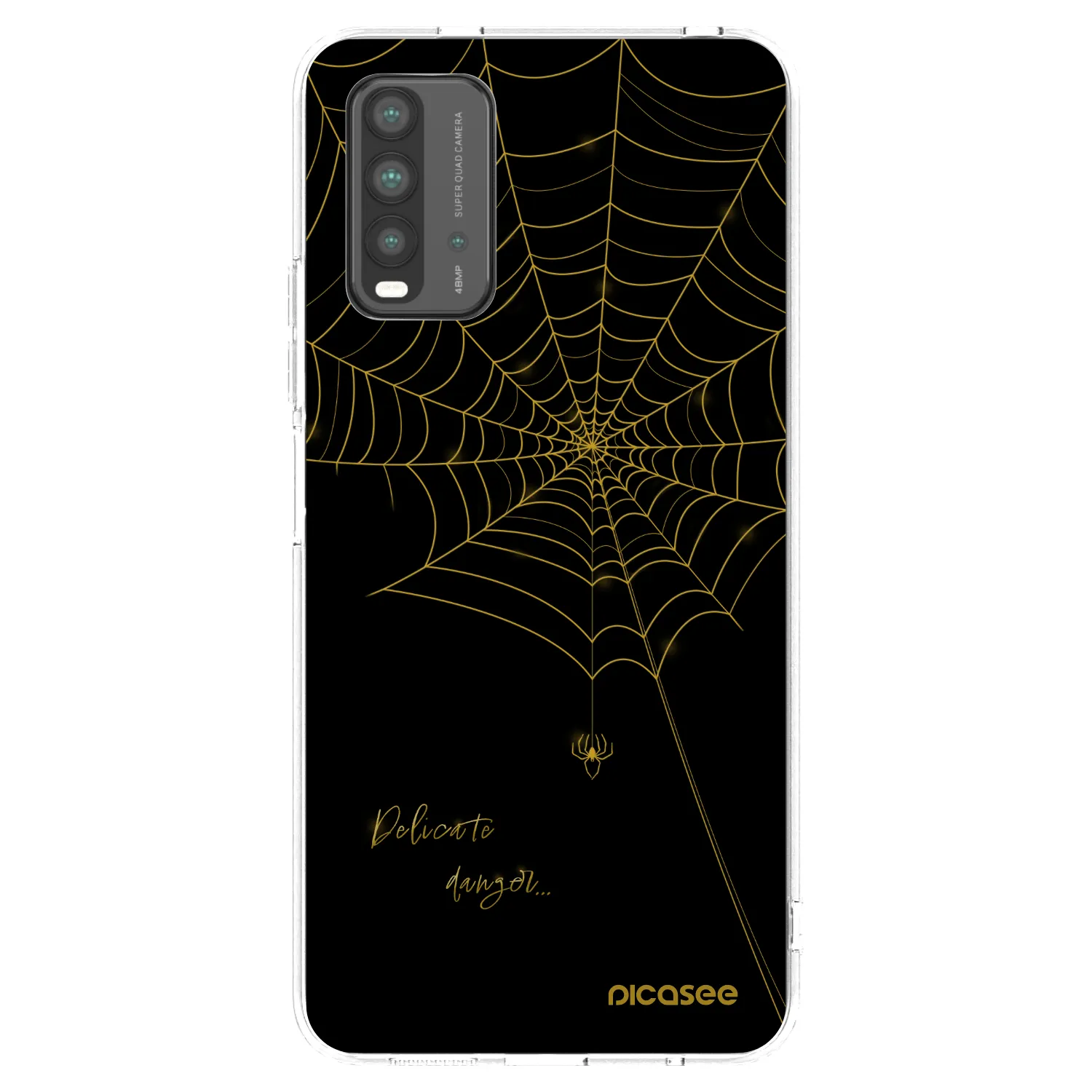 Picasee silikonový průhledný obal pro Xiaomi Redmi 9T - Delicate danger
