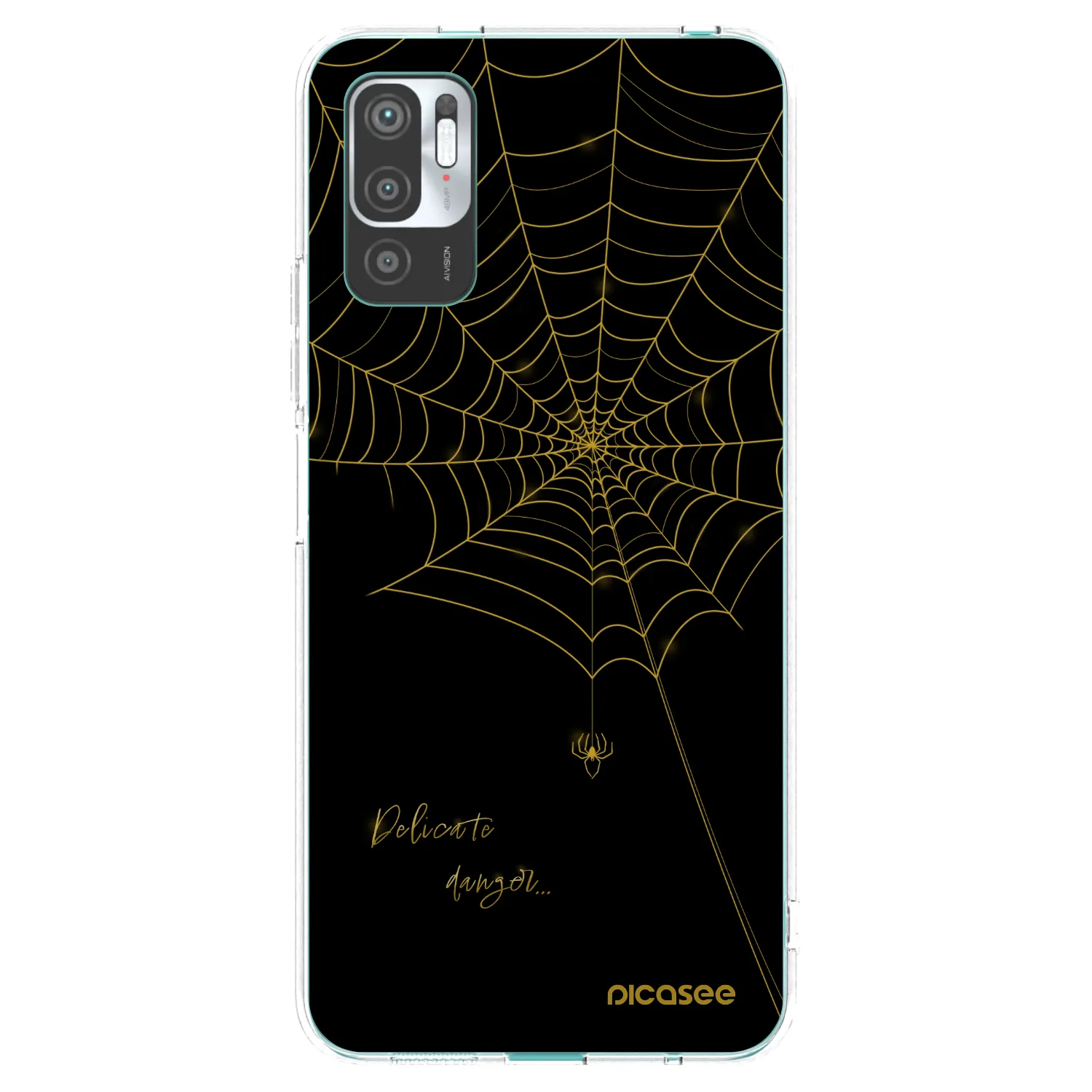Picasee silikonový průhledný obal pro Xiaomi Redmi Note 10 5G - Delicate danger