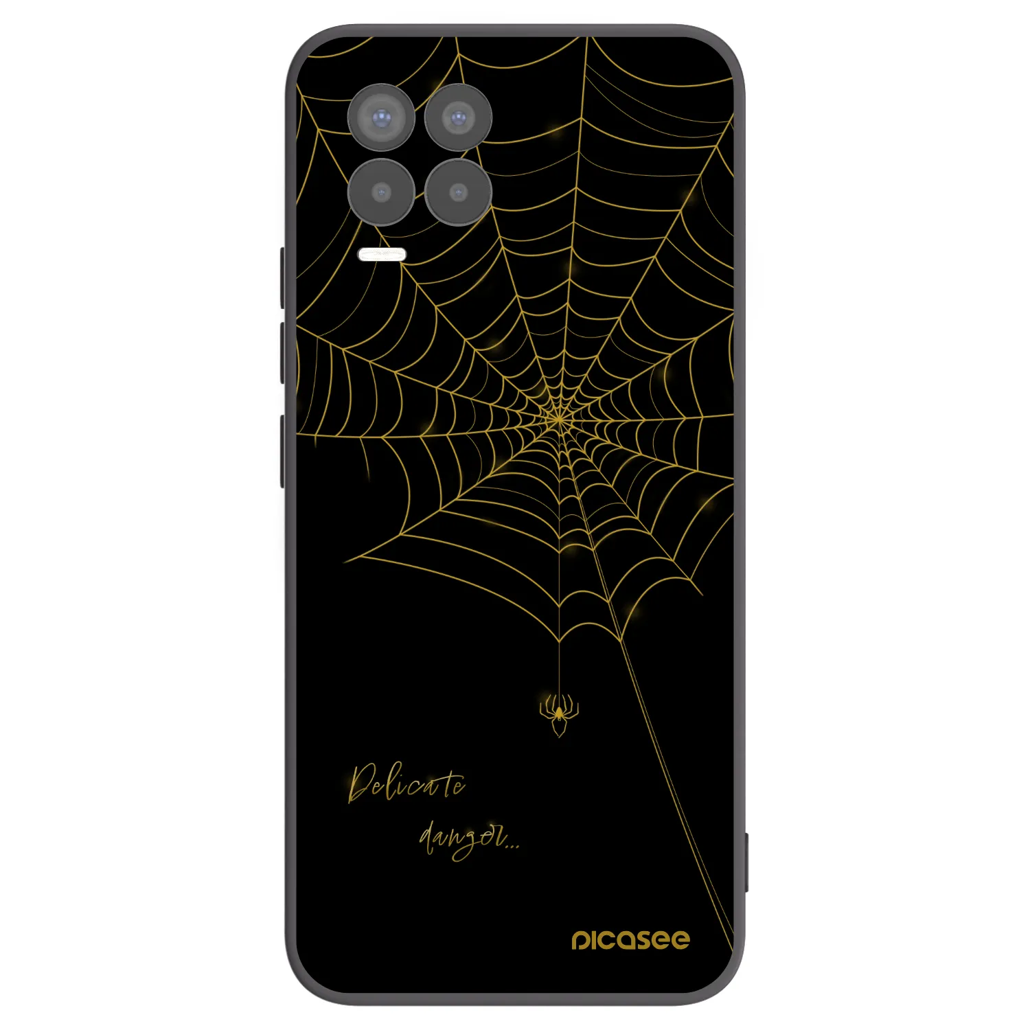 Picasee silikonový černý obal pro Realme 8 Pro - Delicate danger