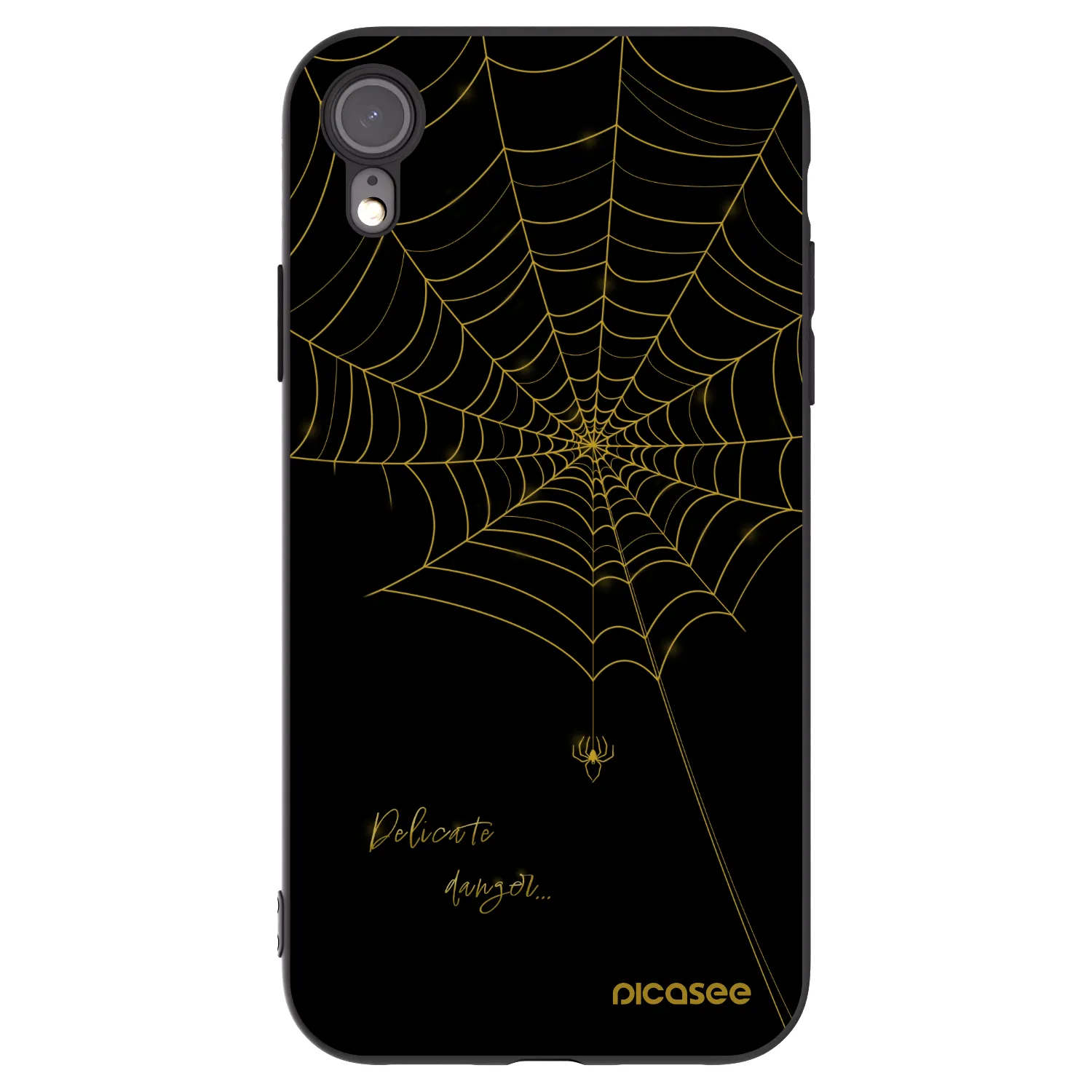 Picasee silikonový černý obal pro Apple iPhone XR - Delicate danger