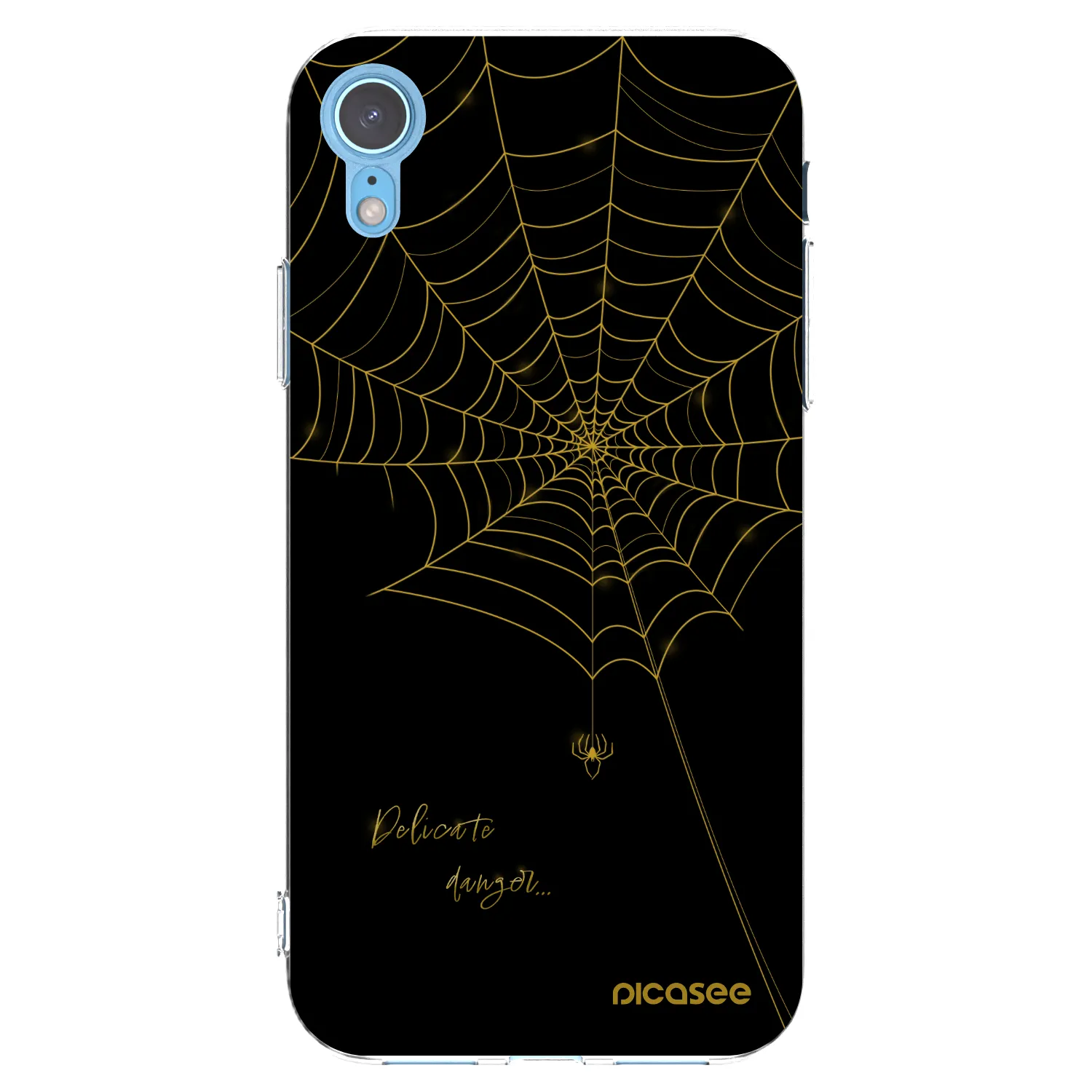 Picasee silikonový průhledný obal pro Apple iPhone XR - Delicate danger