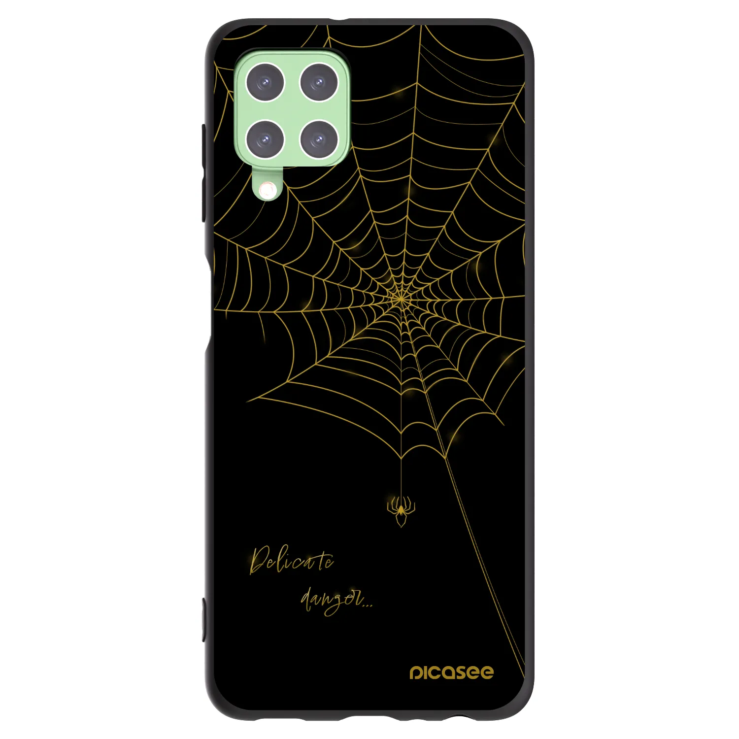 Picasee silikonový černý obal pro Samsung Galaxy A22 A225F 4G - Delicate danger