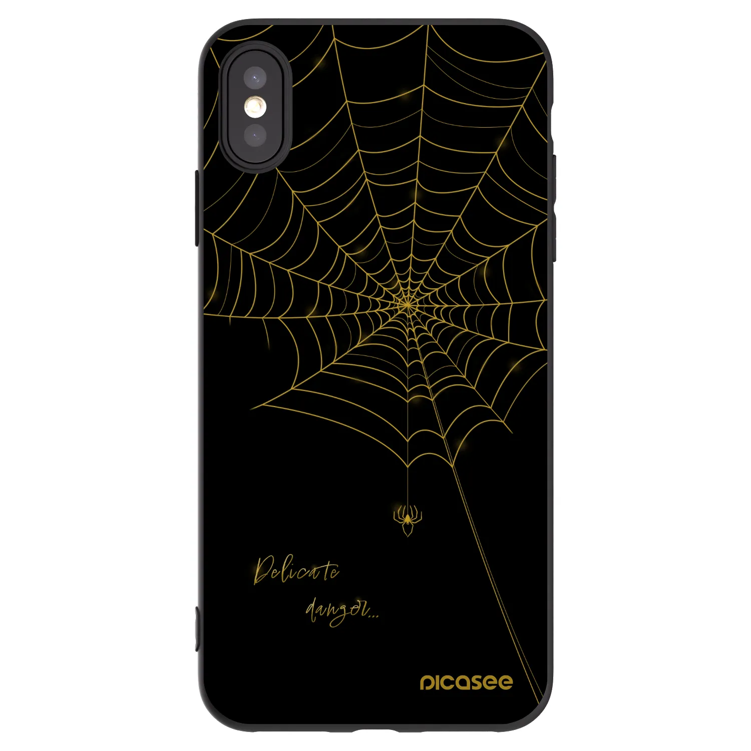 Picasee silikonový černý obal pro Apple iPhone XS Max - Delicate danger
