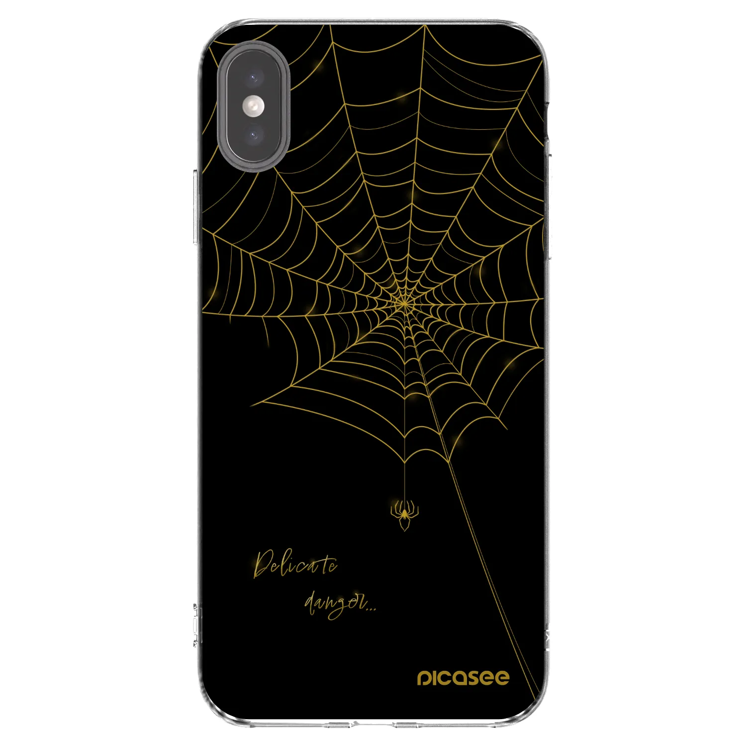 Picasee silikonový průhledný obal pro Apple iPhone XS Max - Delicate danger