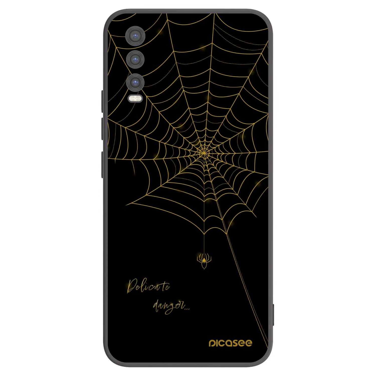 Picasee silikonový černý obal pro Vivo Y20s - Delicate danger