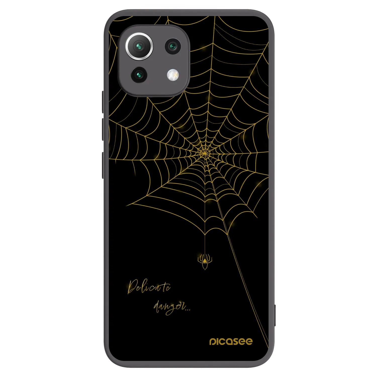 Picasee silikonový černý obal pro Xiaomi 11 Lite 5G NE - Delicate danger